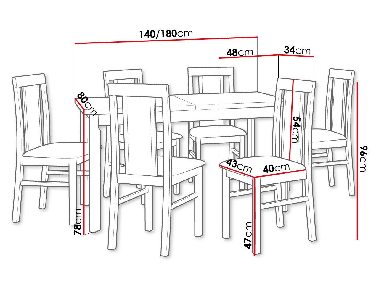 Conjunto para refeições Victorville 293 (Amieiro)