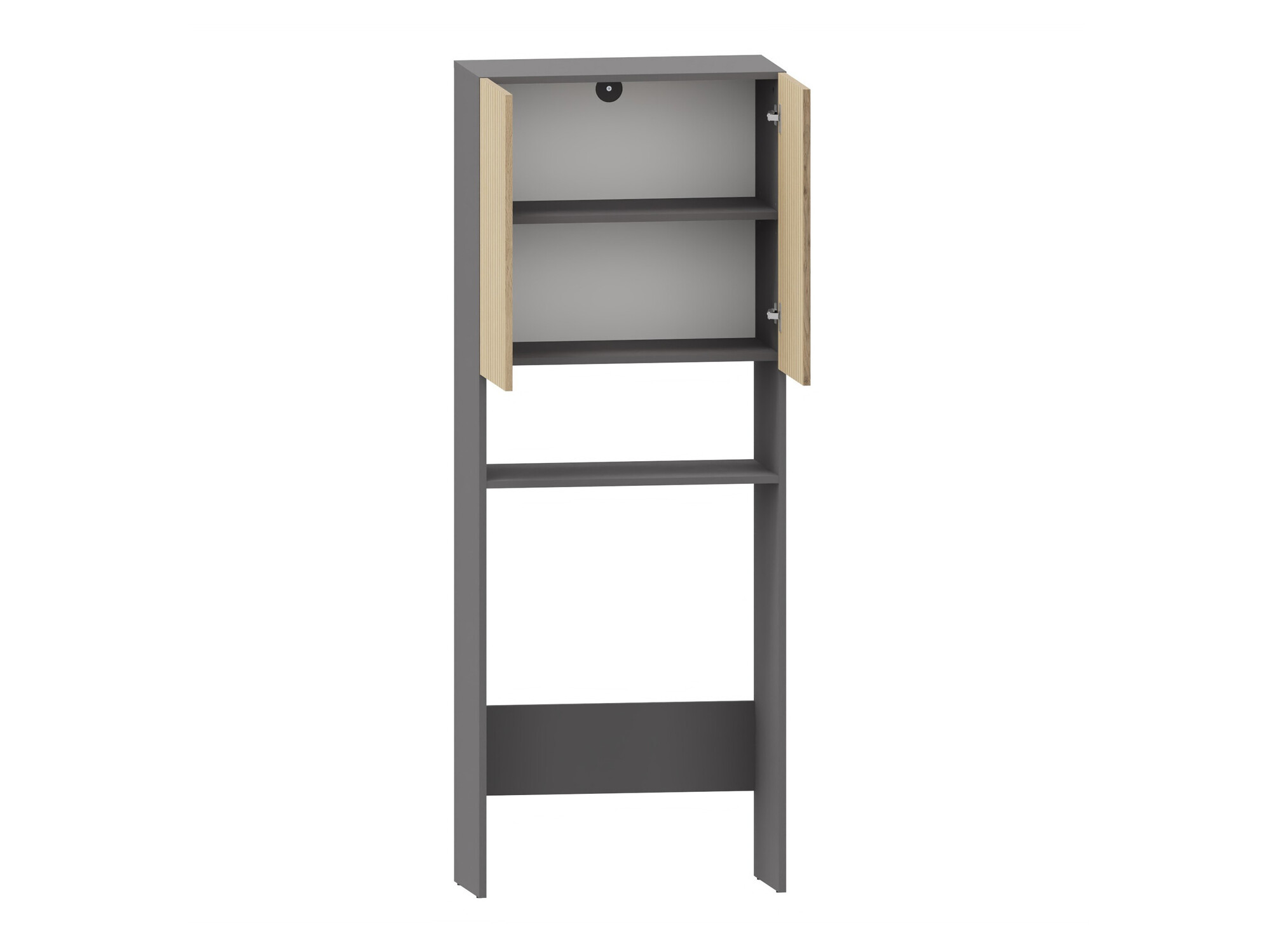 Prateleira para casa de banho Soncamu 114 (Antracite + Carvalho claro)