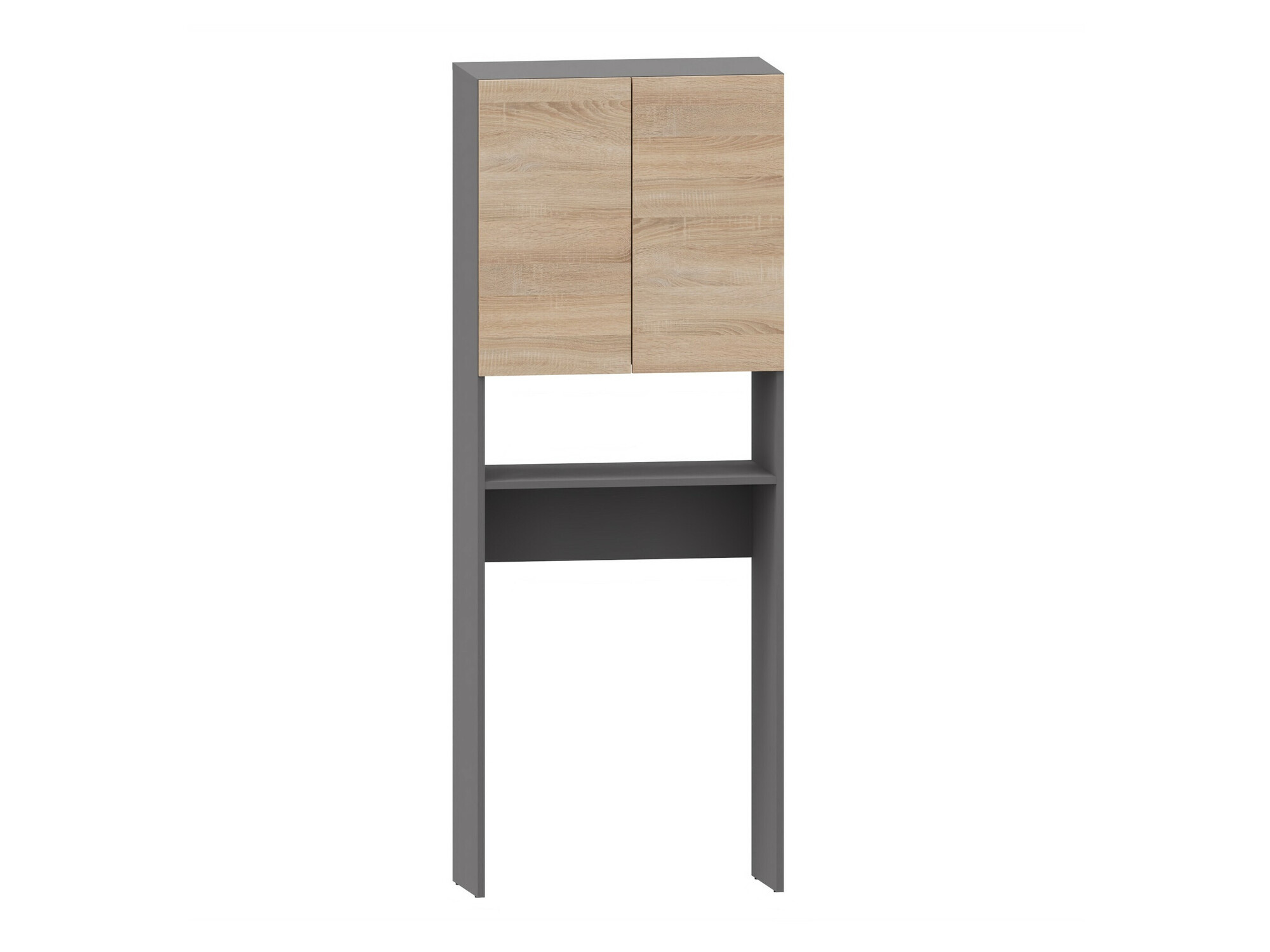 Prateleira para casa de banho Soncamu 114 (Antracite + Carvalho)