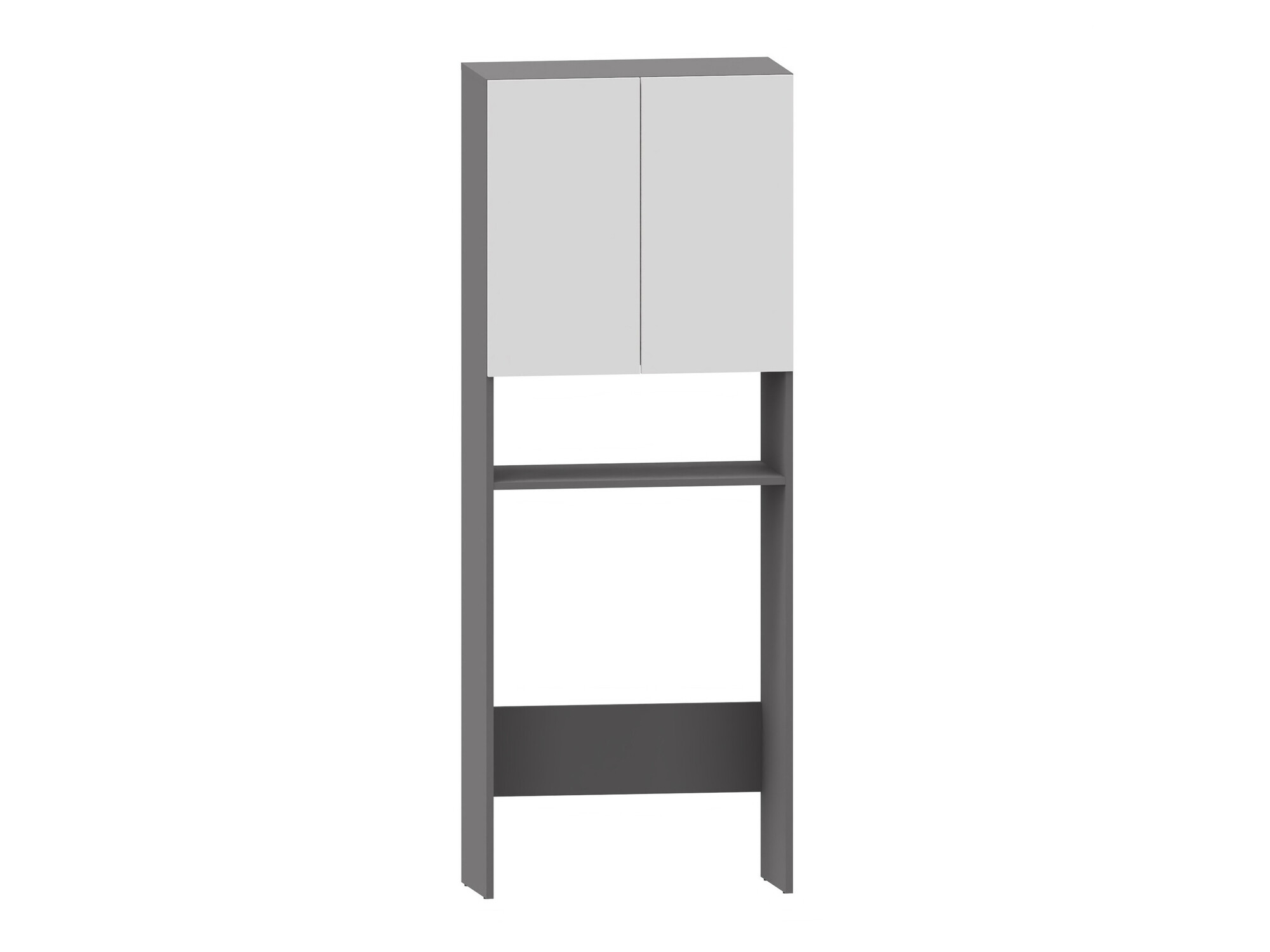 Prateleira para casa de banho Soncamu 114 (Branco + Antracite)