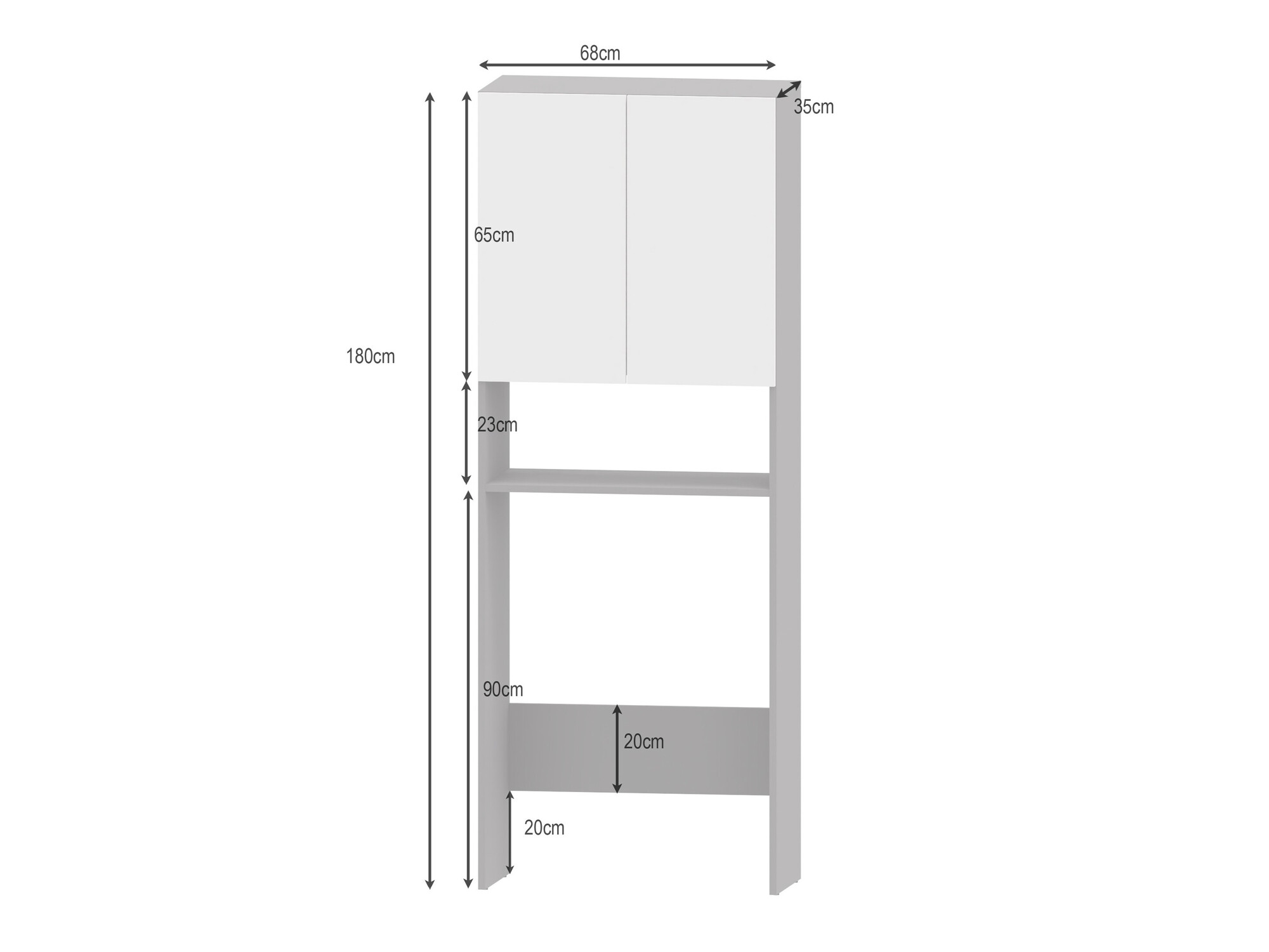 Prateleira para casa de banho Soncamu 114 (Branco)