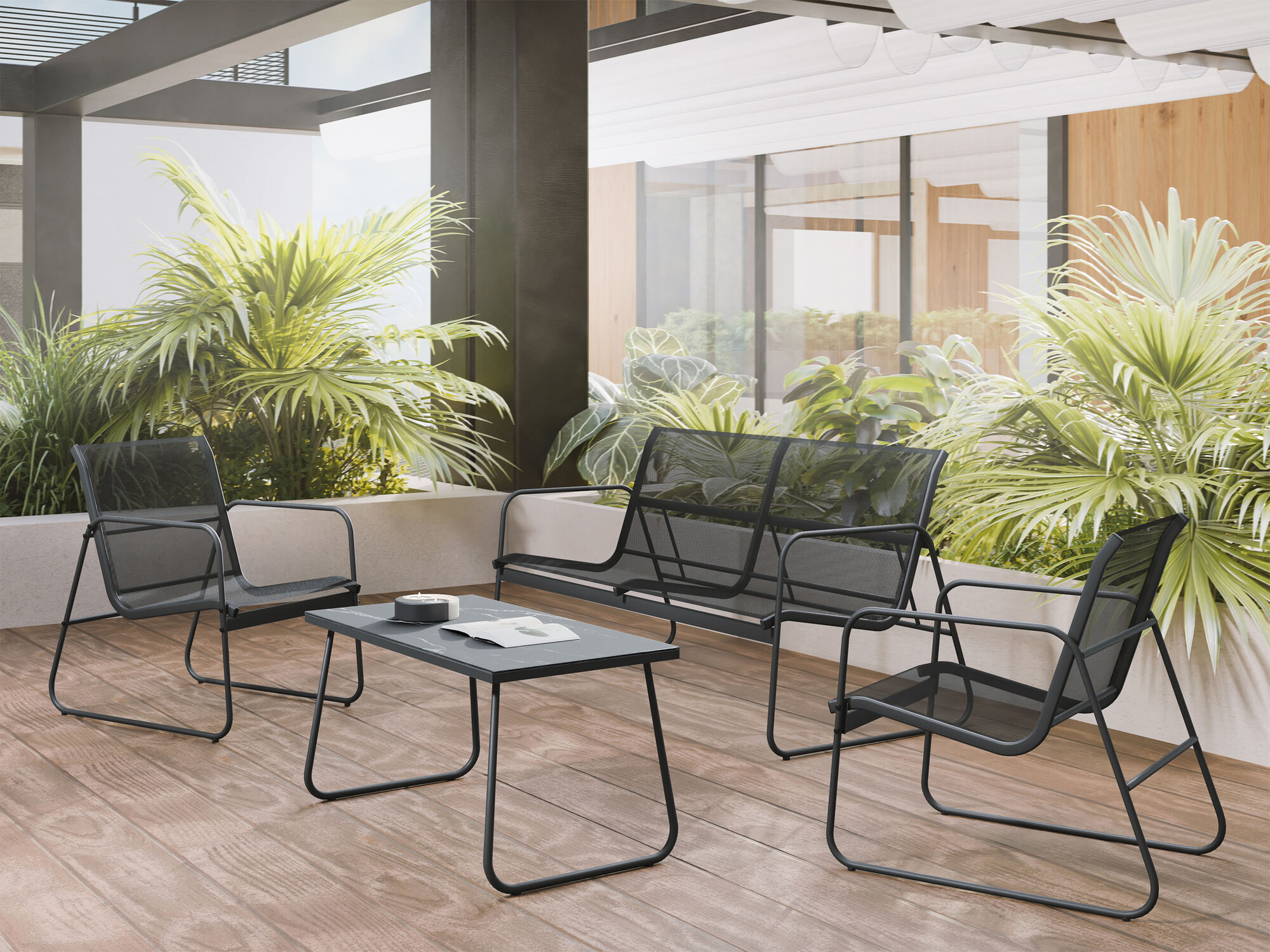 Conjunto de mobiliário de exterior Richardson 133 (Antracite)