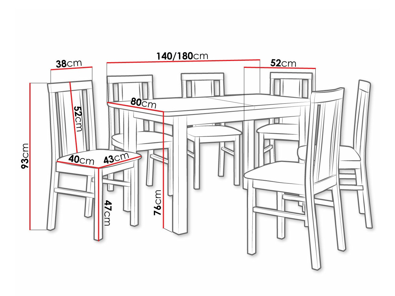 Conjunto para refeições Victorville 311 (Noz)
