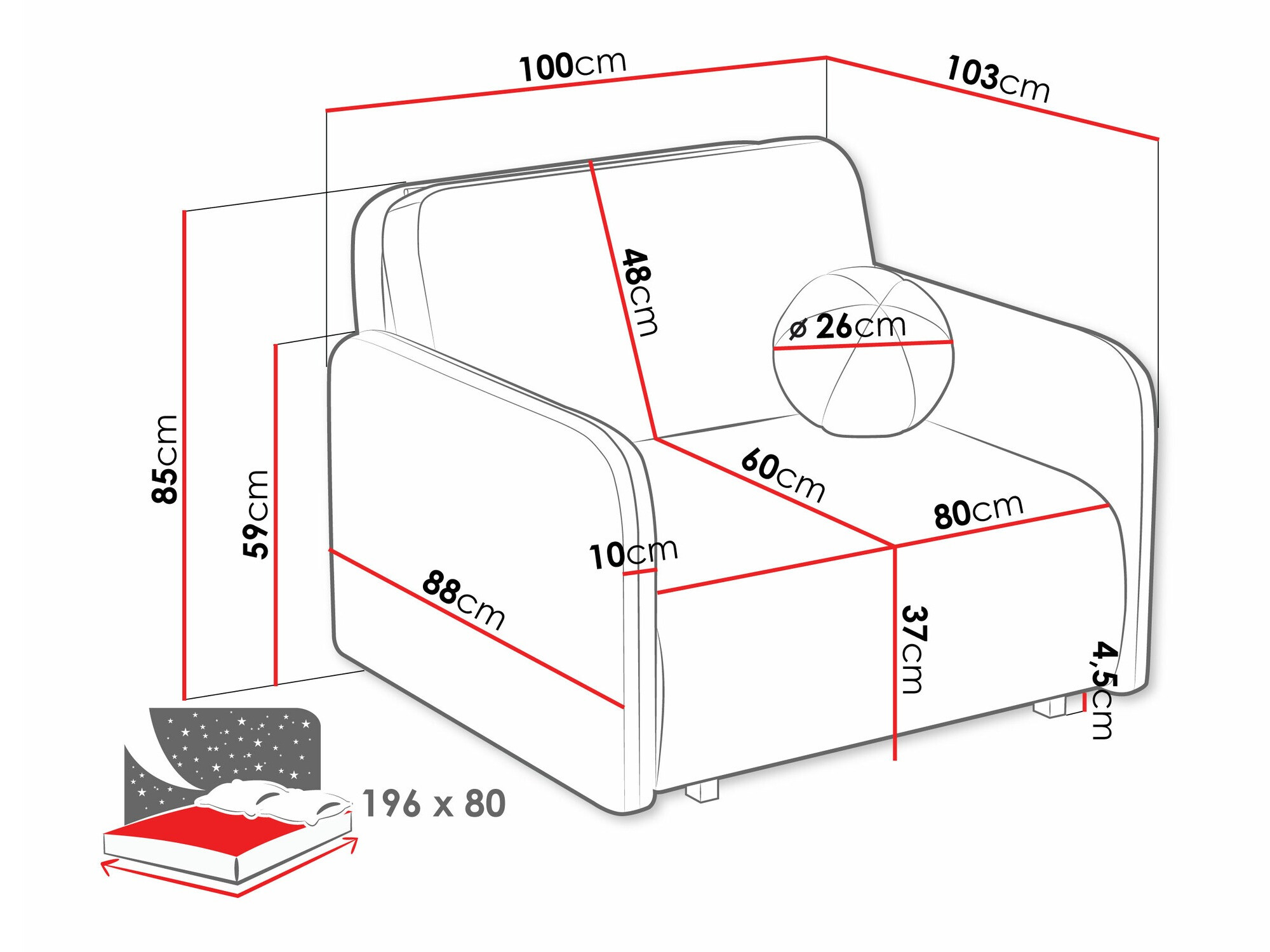 Poltrona Columbus 240 (Coral 65)