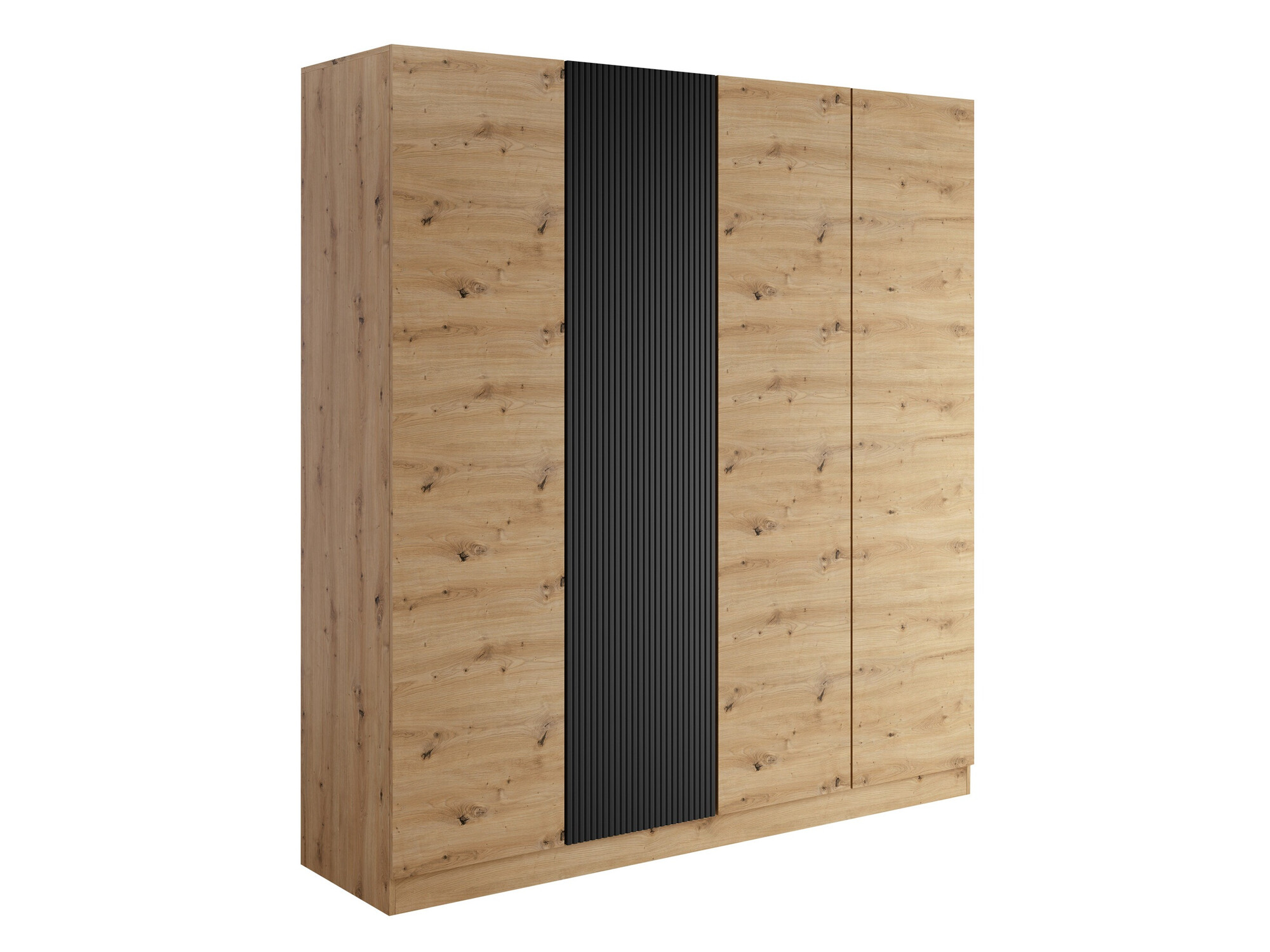 Roupeiro Lunole 107 (Carvalho Artisan + Preto)