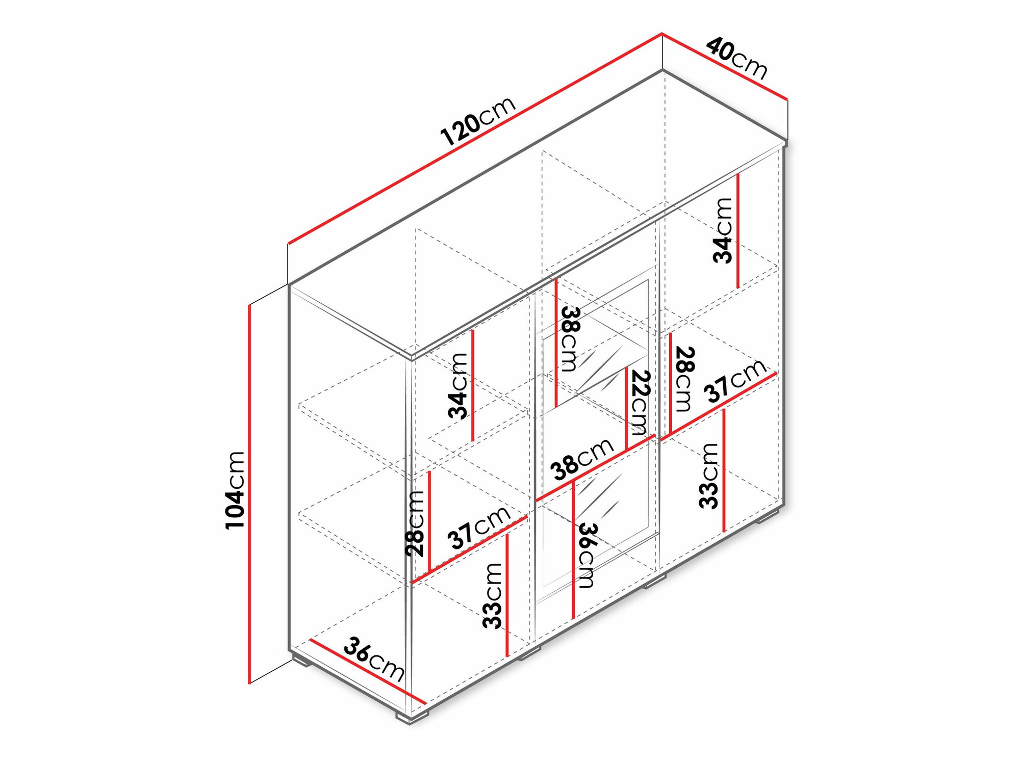 Aparador Sarasota 186 (Grafite)