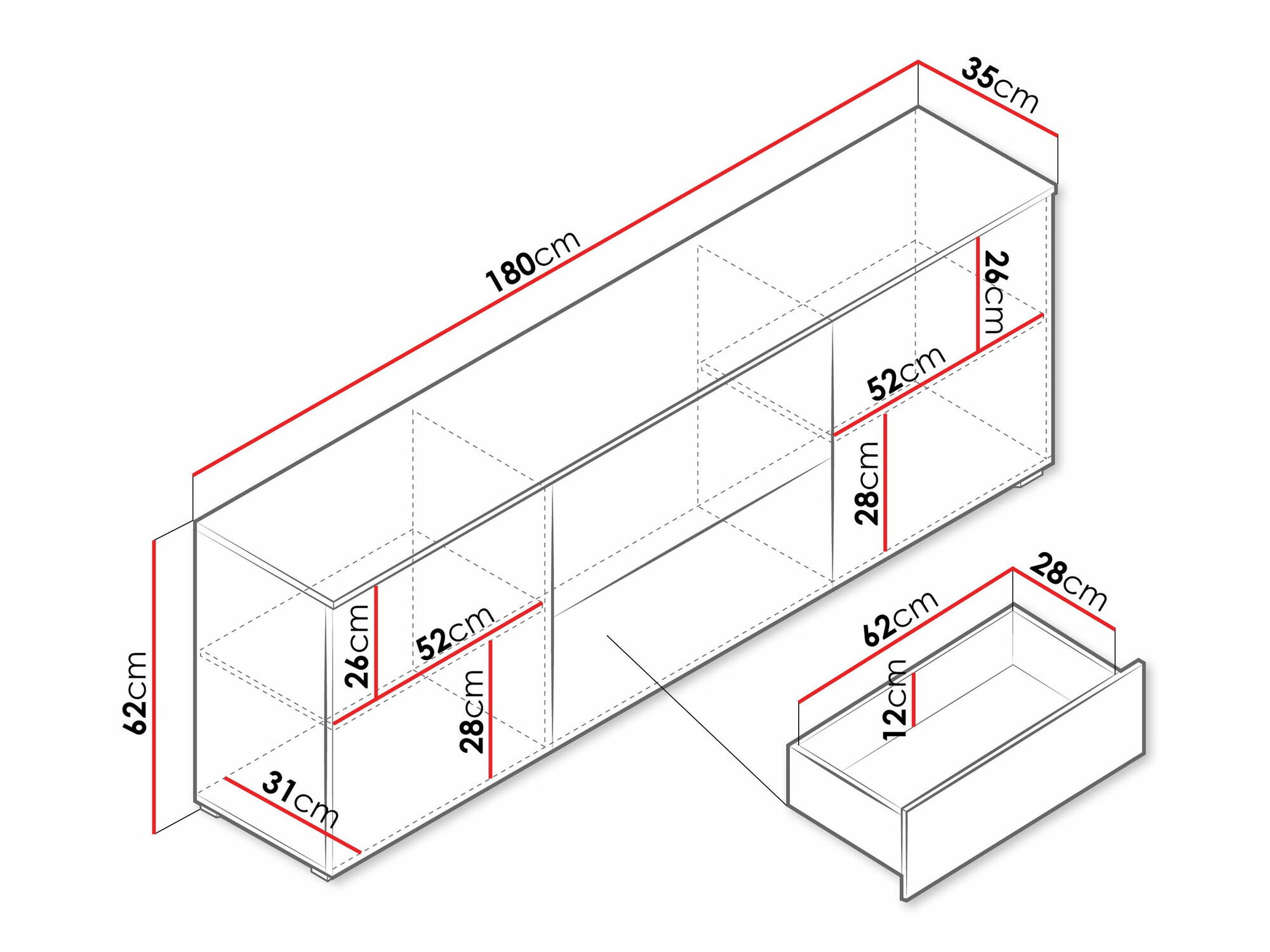 Móvel de TV Sarasota 190 (Grafite)