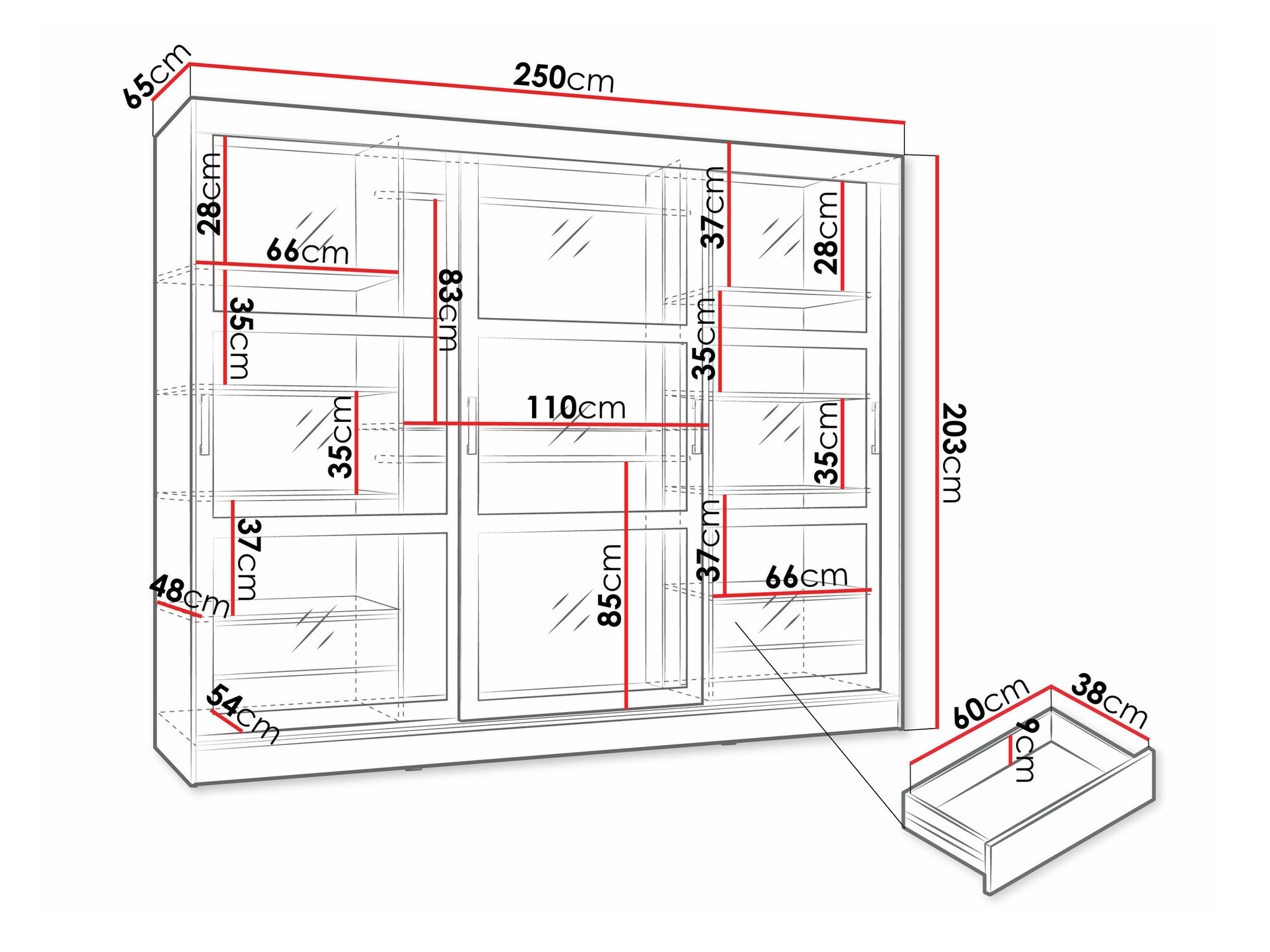 Roupeiro Comfivo Opus (Preto)