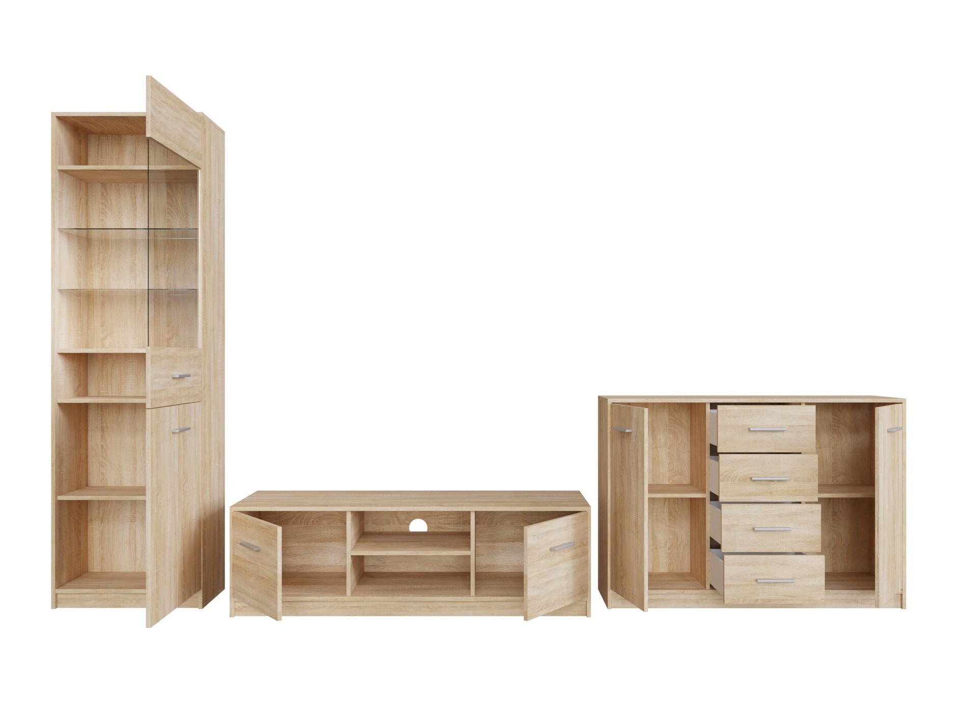 Conjunto para sala de estar Novsore 162 (Carvalho sonoma)