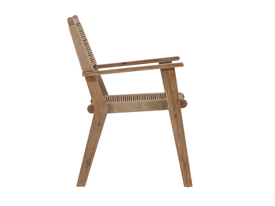 Cadeira para o exterior Dallas 4772 (Castanho escuro + Acácia)