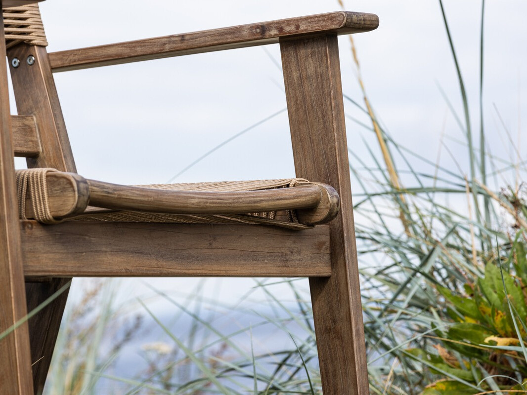 Cadeira para o exterior Dallas 4772 (Castanho escuro + Acácia)