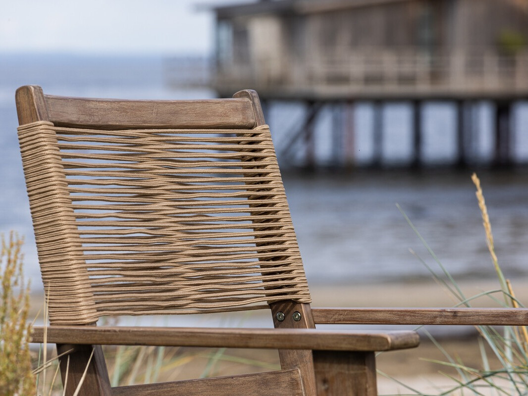 Cadeira para o exterior Dallas 4772 (Castanho escuro + Acácia)