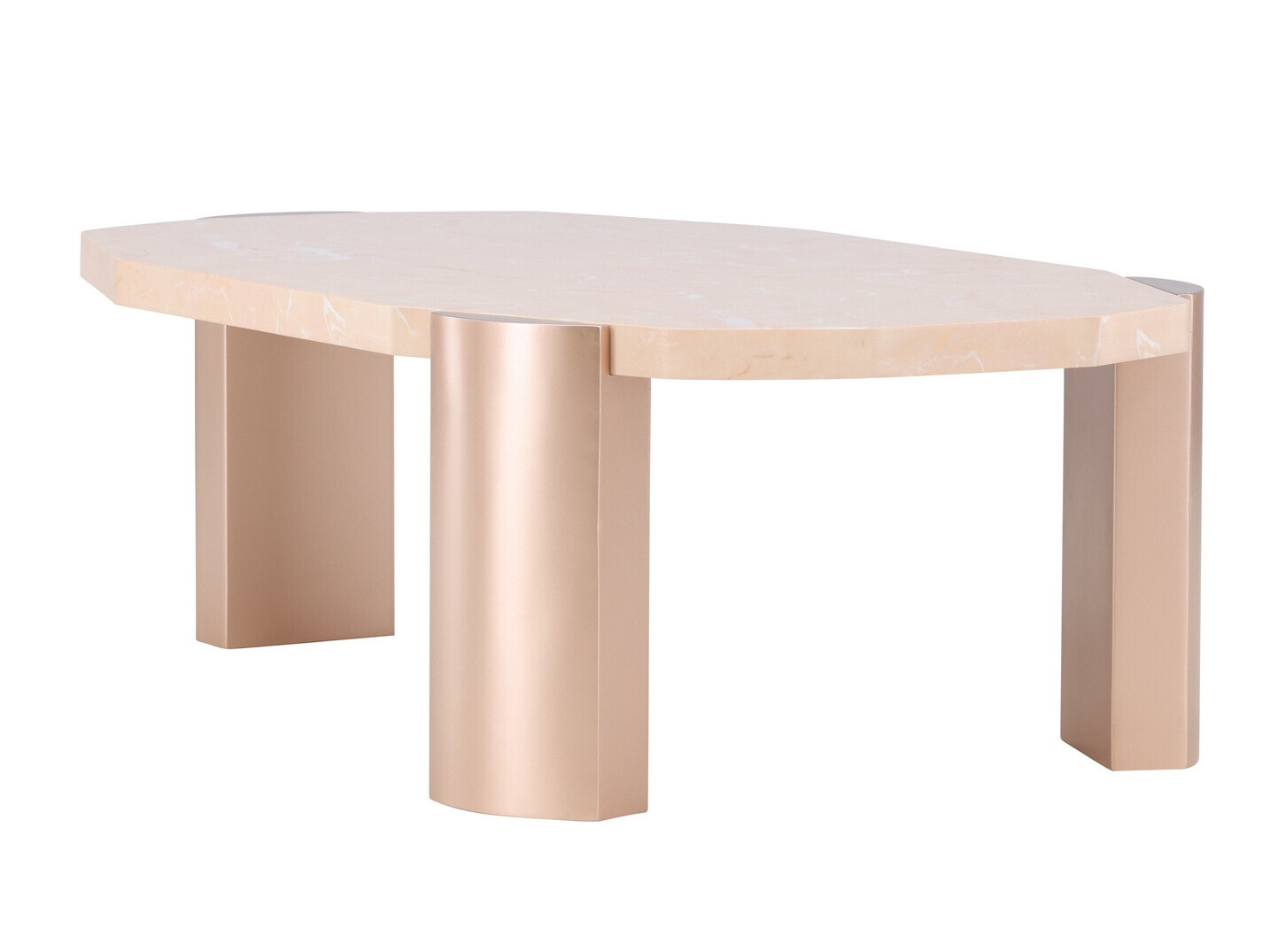 Mesa de centro Dallas 4792 (Bege + Mármore marrom)