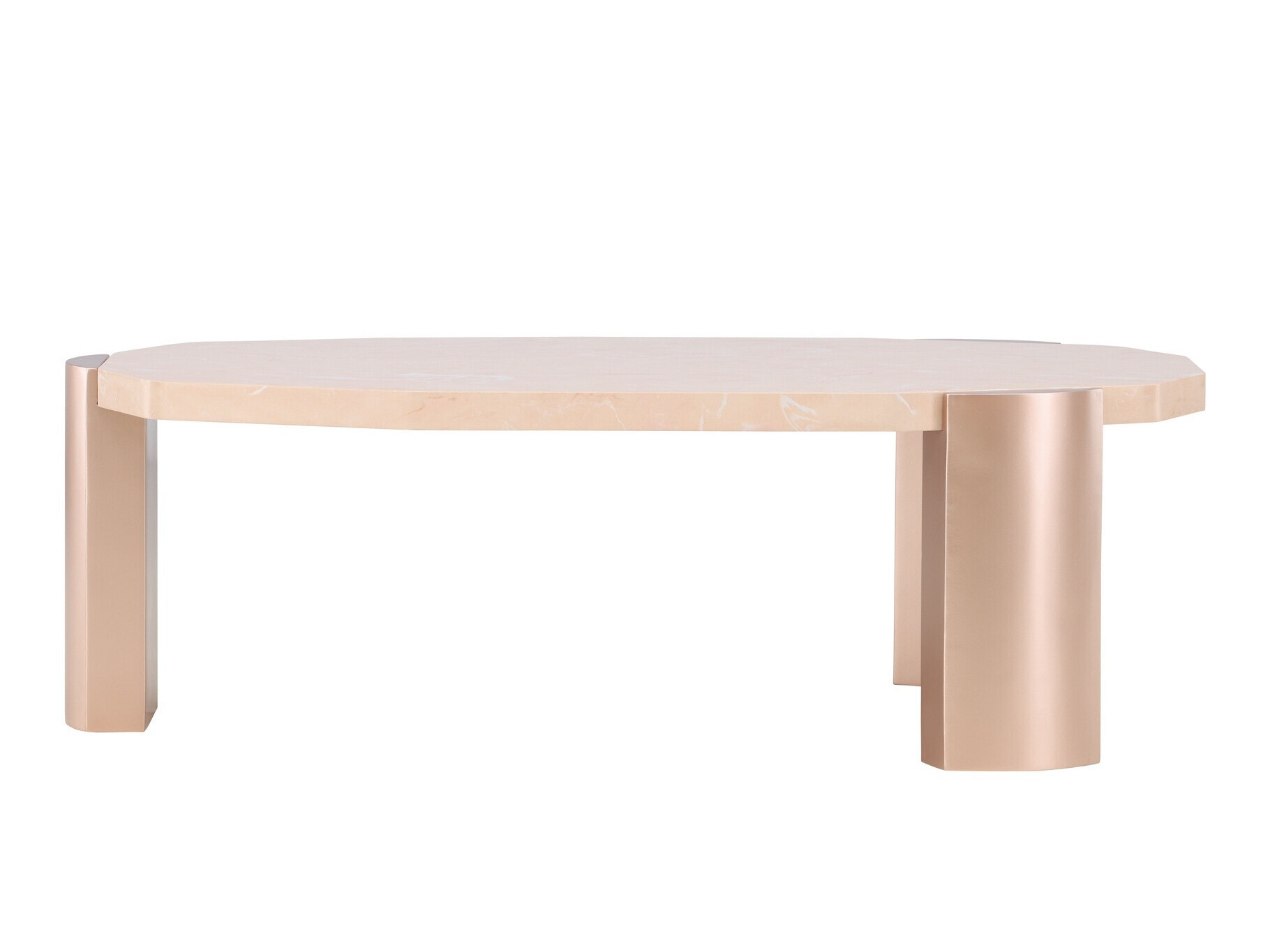 Mesa de centro Dallas 4792 (Bege + Mármore marrom)