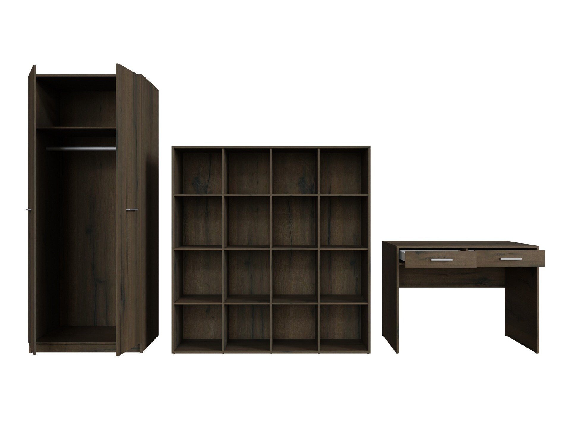 Conjunto para escritório em casa Novsore 166 (Carvalho escuro)