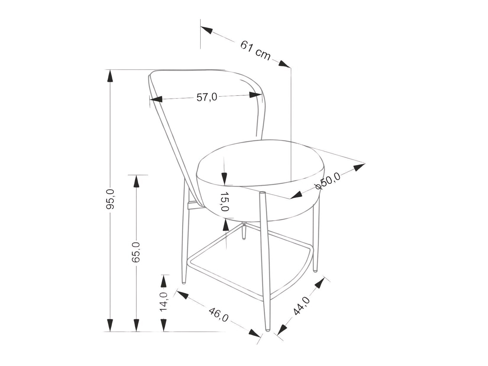 Banco de bar Houston 1919 (Bege)
