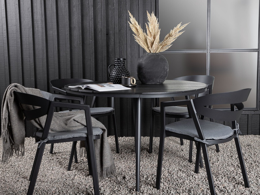 Conjunto de mesa e cadeiras Dallas 4791 (Preto)