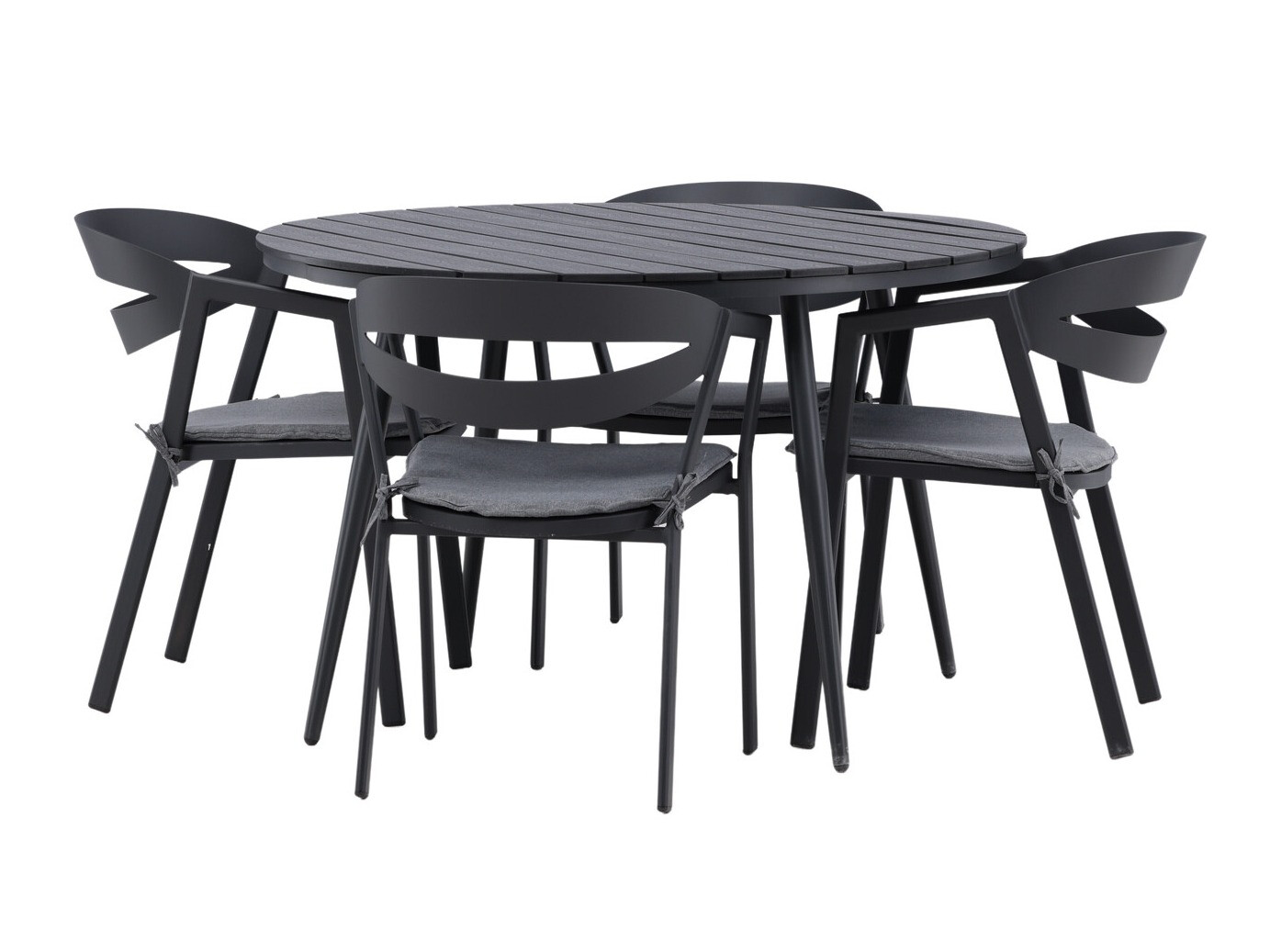 Conjunto de mesa e cadeiras Dallas 4791 (Preto)