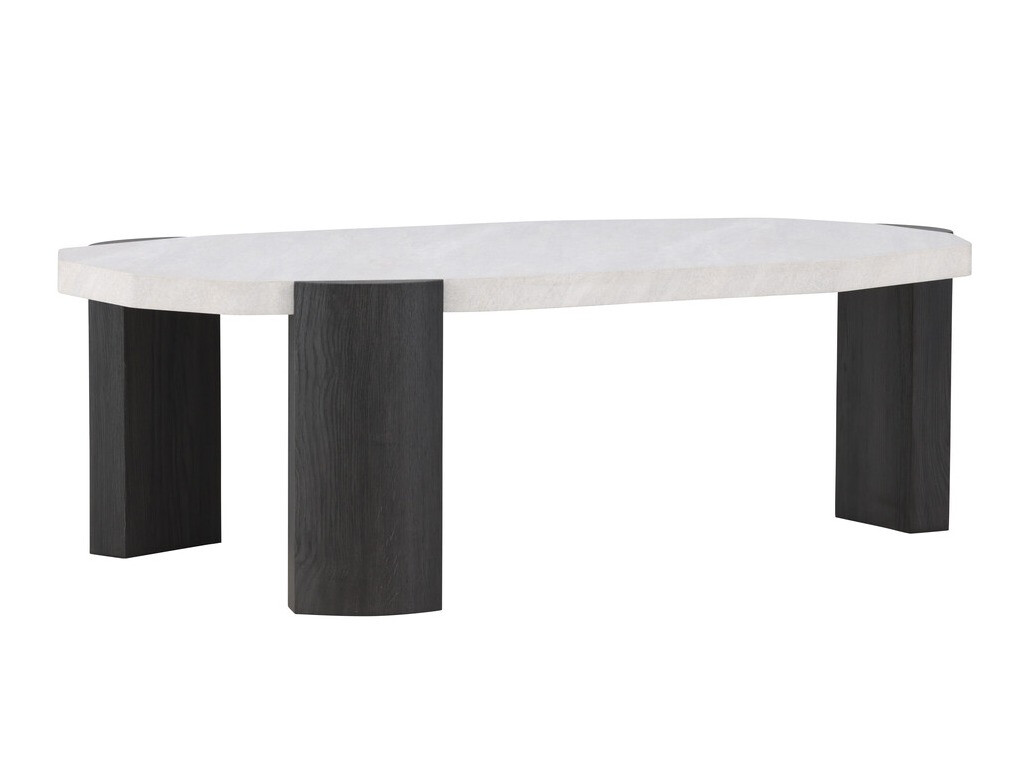 Mesa de centro Dallas 4792 (Preto + Marmore branco)