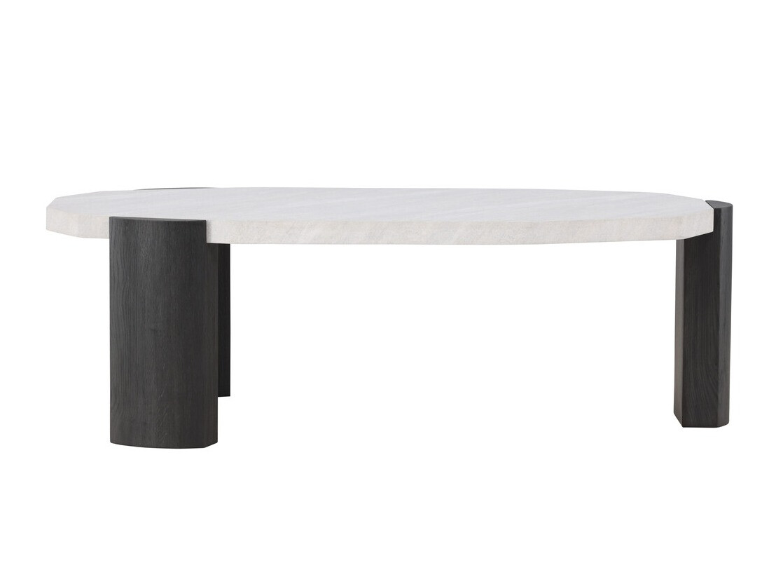Mesa de centro Dallas 4792 (Preto + Marmore branco)