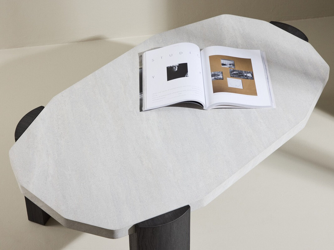 Mesa de centro Dallas 4792 (Preto + Marmore branco)