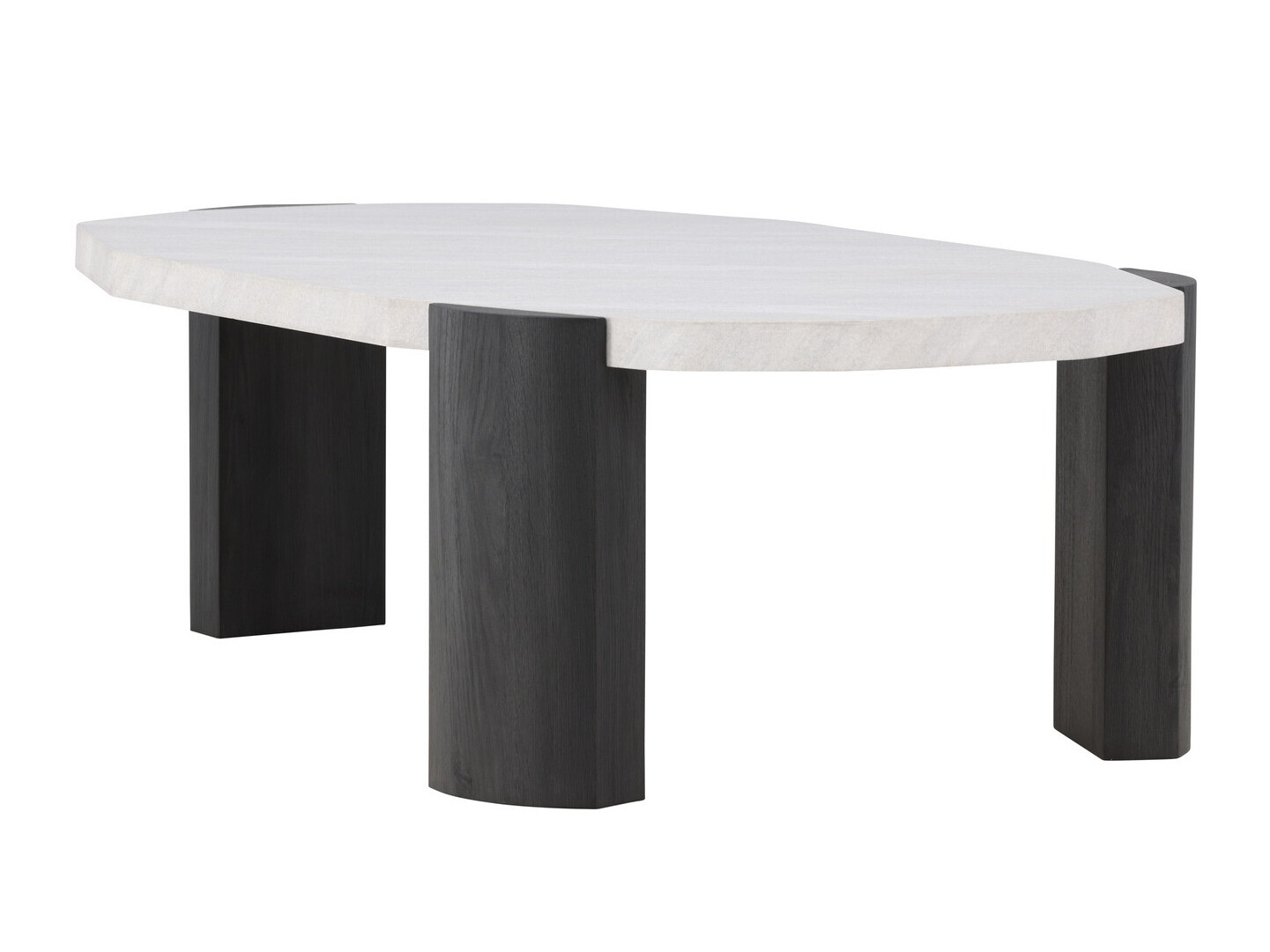 Mesa de centro Dallas 4792 (Preto + Marmore branco)