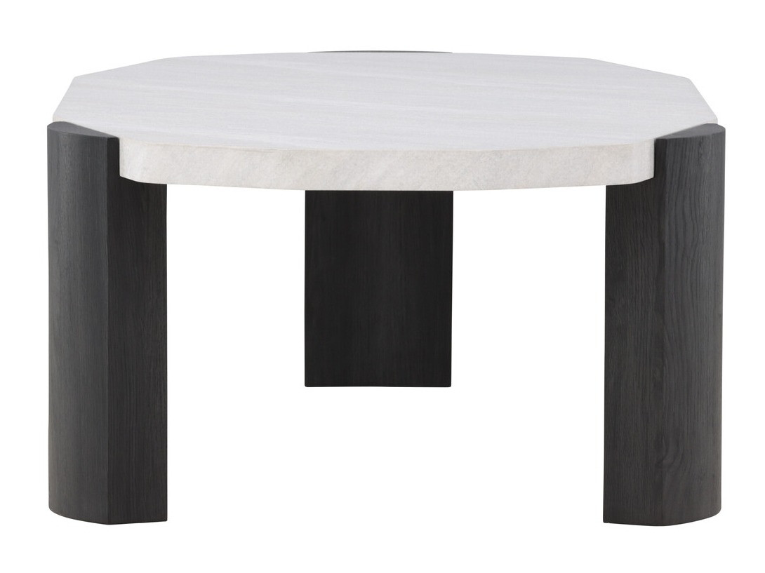 Mesa de centro Dallas 4792 (Preto + Marmore branco)