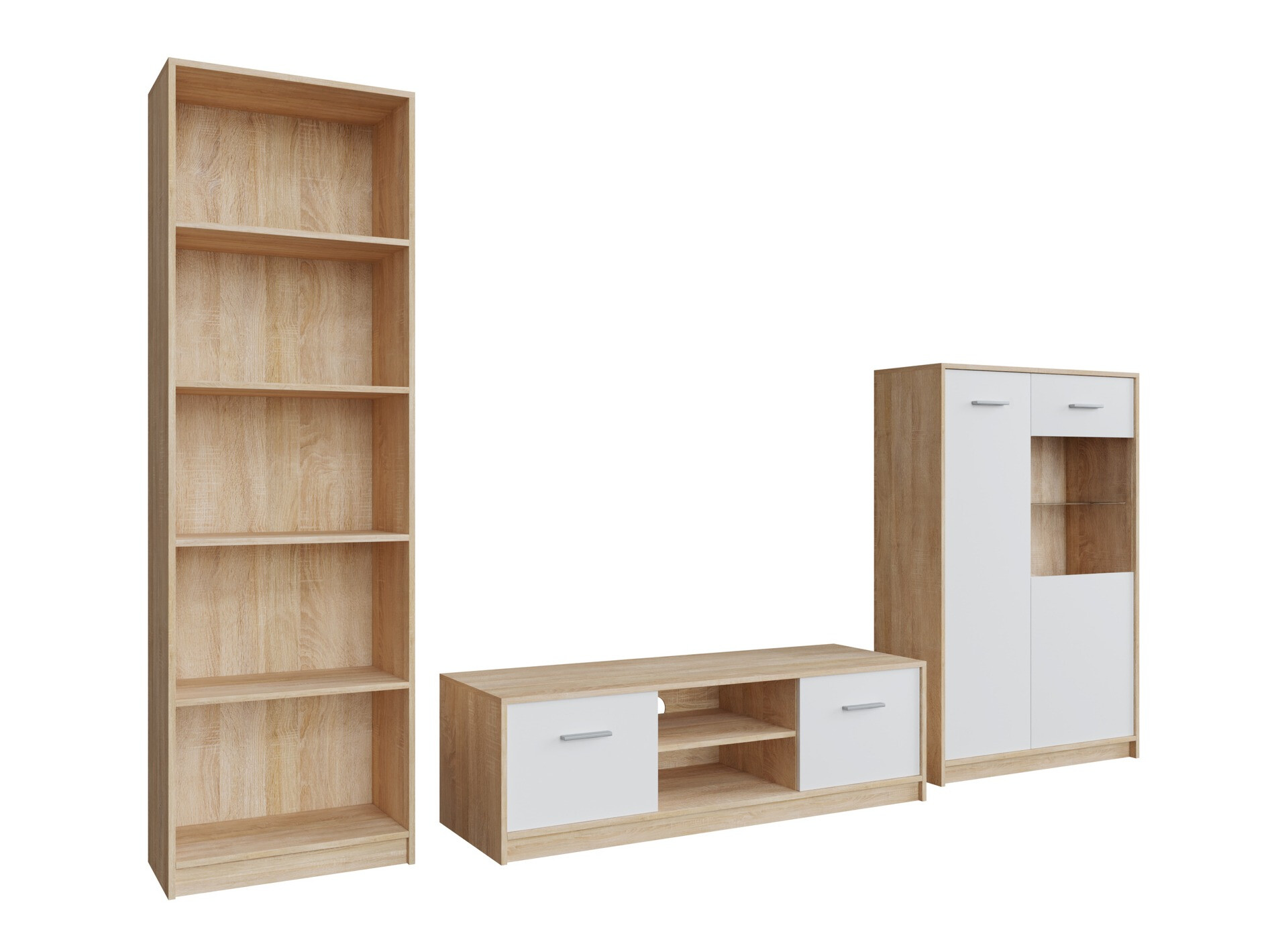 Conjunto para sala de estar Novsore 164 (Carvalho sonoma + Branco)