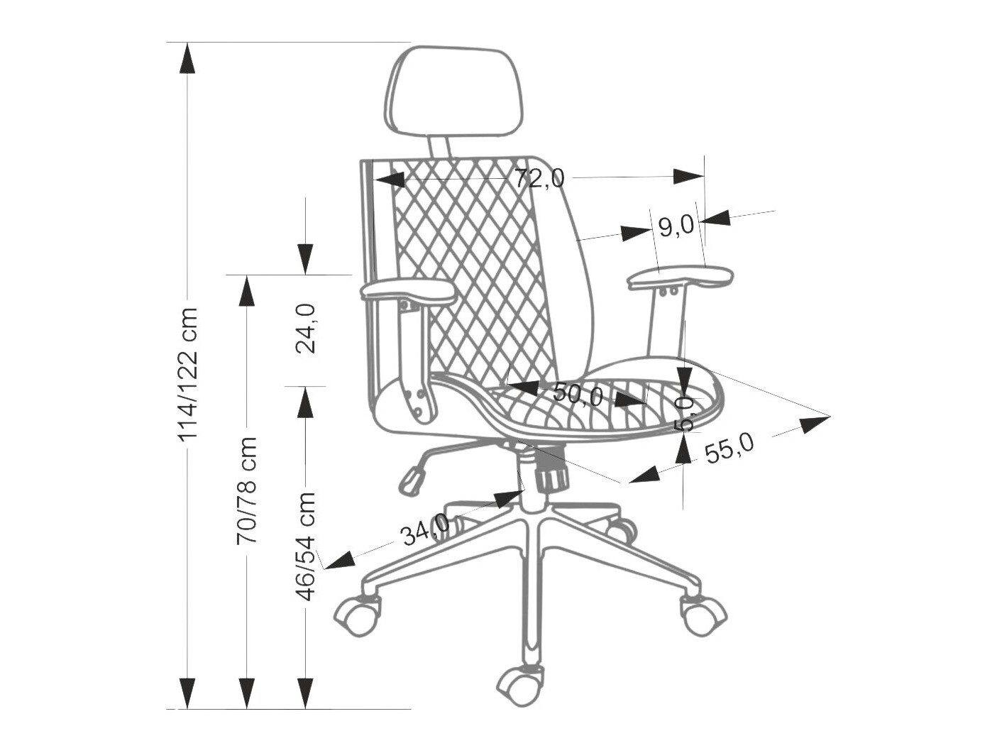 Cadeira de escritório Houston 1925 (Bege)