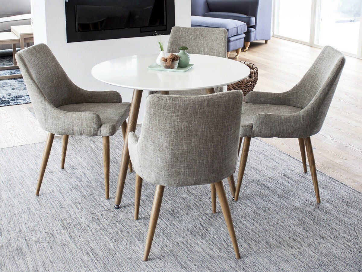 Conjunto para refeições Dallas 2447 (Cinzento + Carvalho)