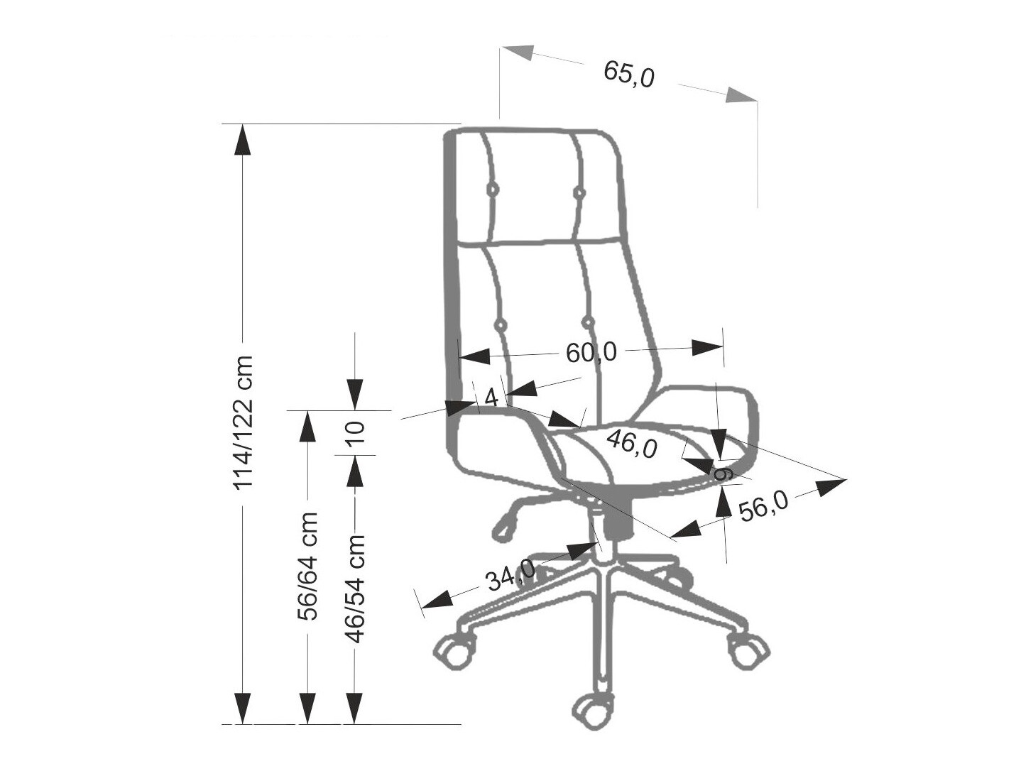 Cadeira de escritório Houston 1926 (Bege)