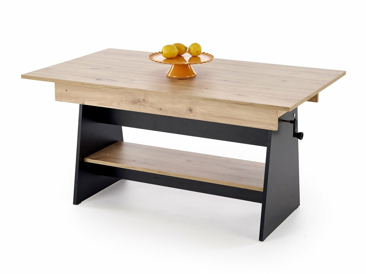 Transforming mesa de centro Houston 1927 (Preto + Carvalho Artisan)