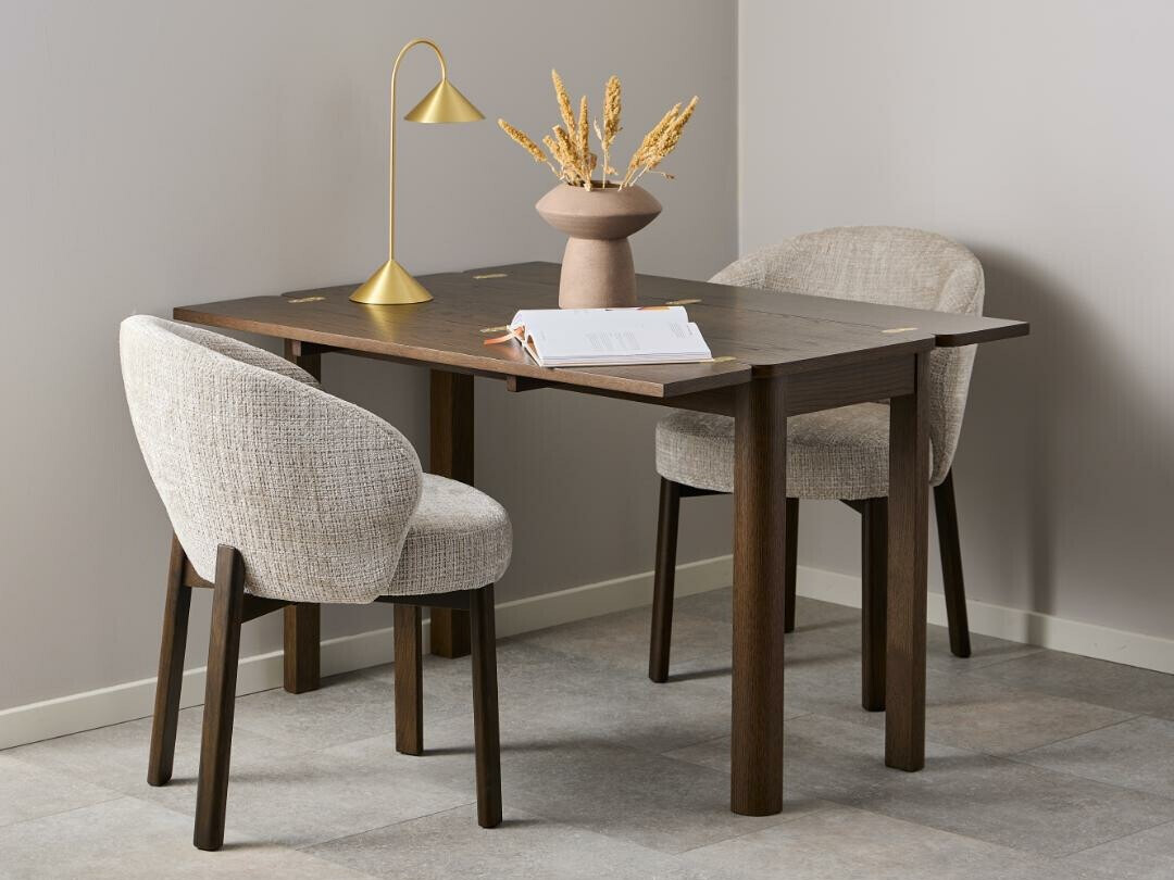 Cadeira Norsica 1001 (Bege + Castanho escuro)