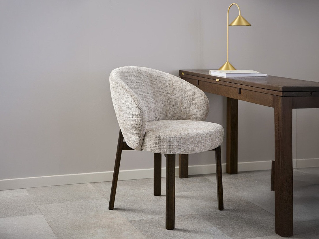 Cadeira Norsica 1001 (Bege + Castanho escuro)