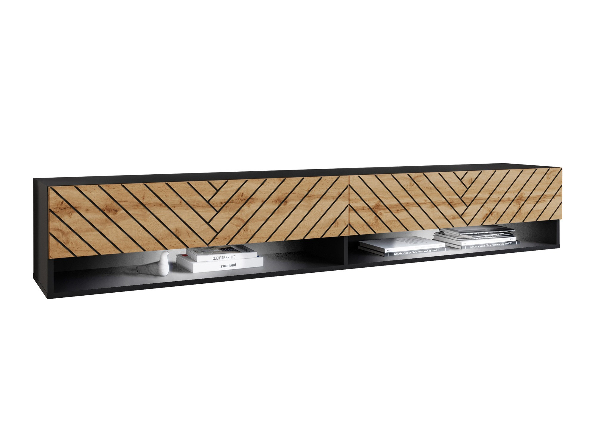 Móvel de TV Sarasota 119 (Grafite + Carvalho wotan)