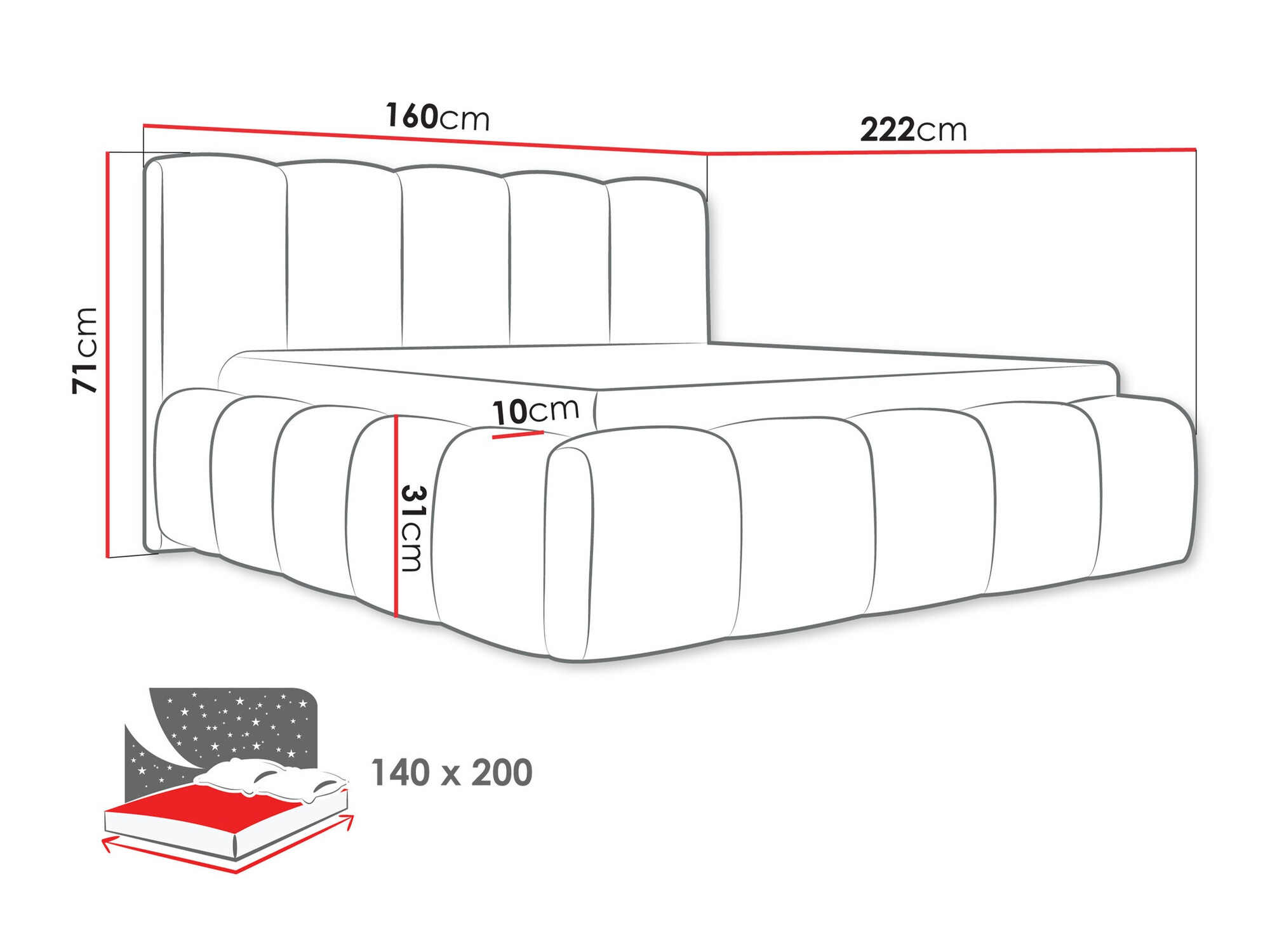 Cama TrendyNest 113 (Kronos 22)