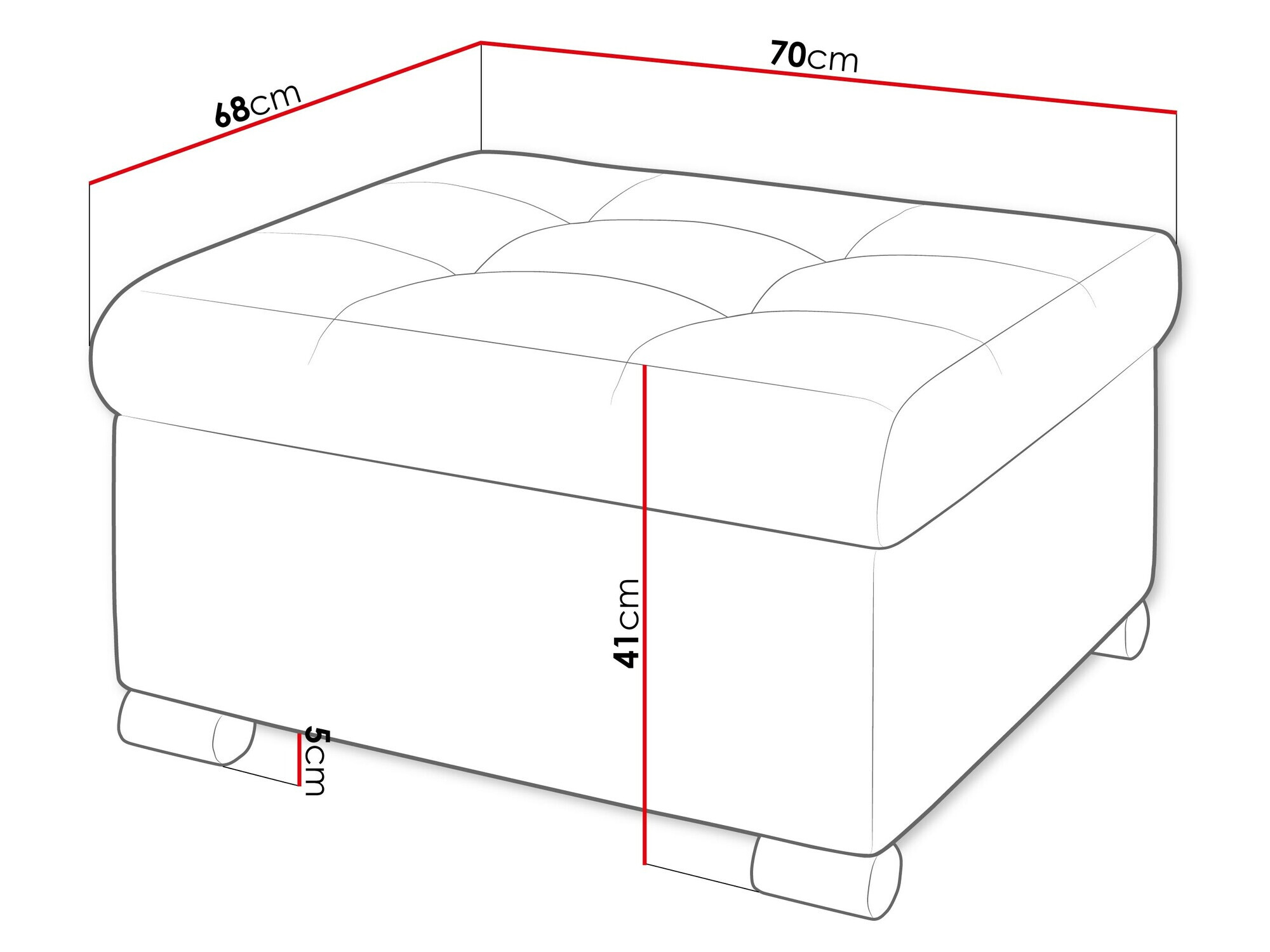 Pufe Comfivo 115 (Coral 75)