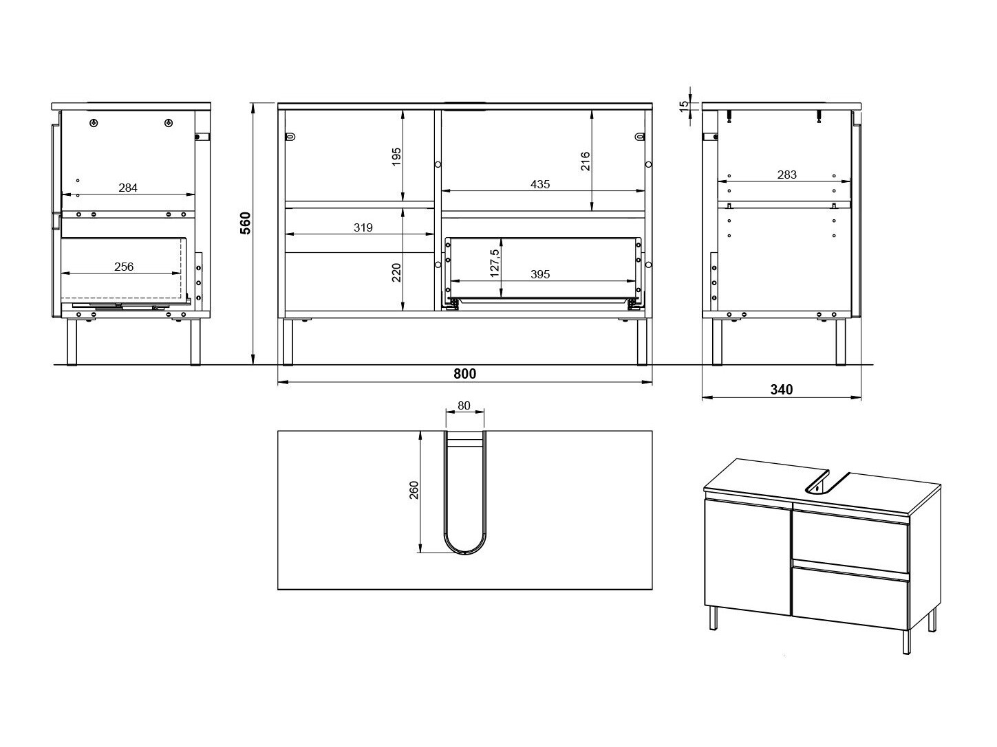 Conjunto para casa de banho Talmira 114