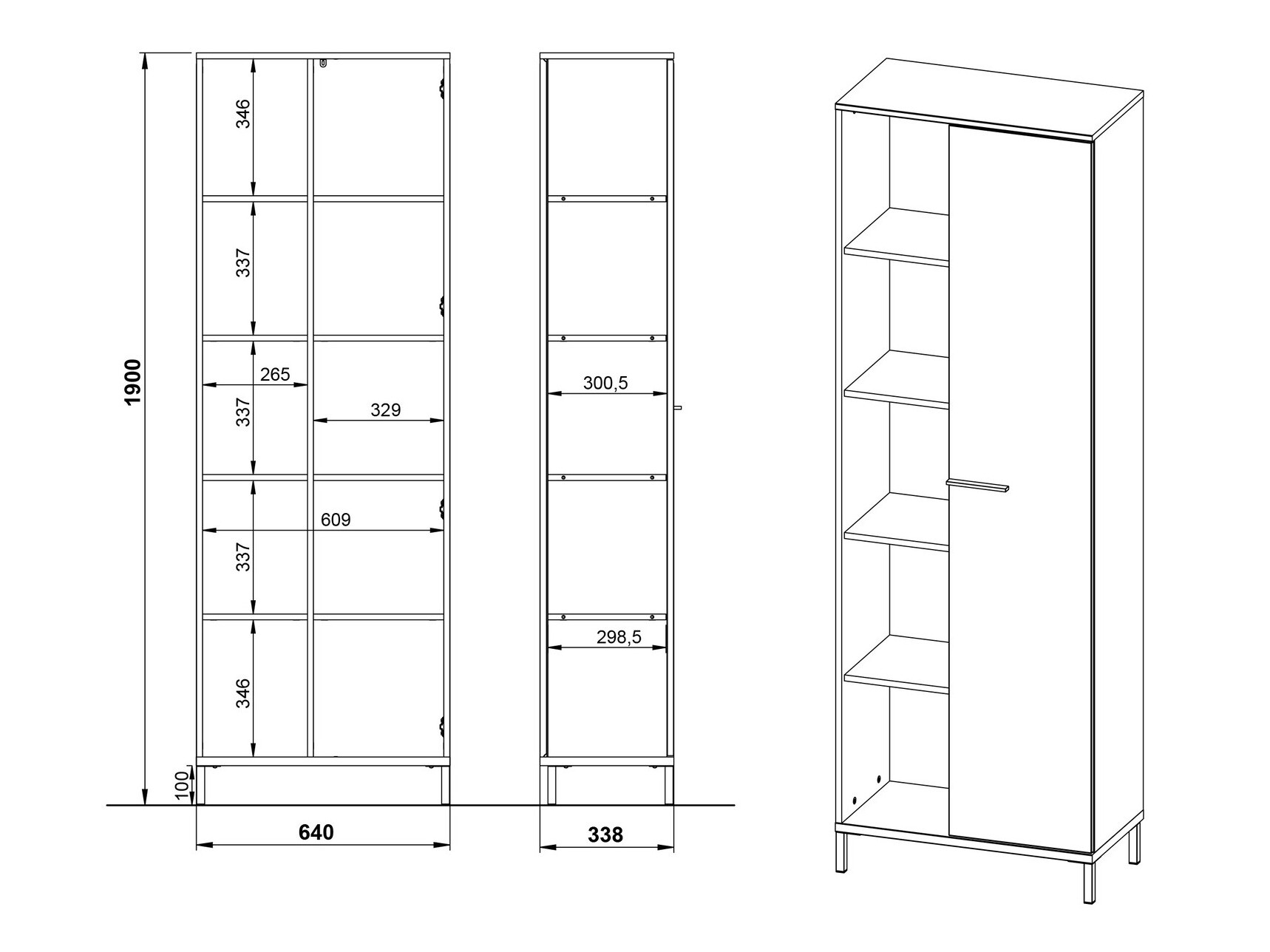 Conjunto para escritório em casa Solaro 104 (Caxemira)