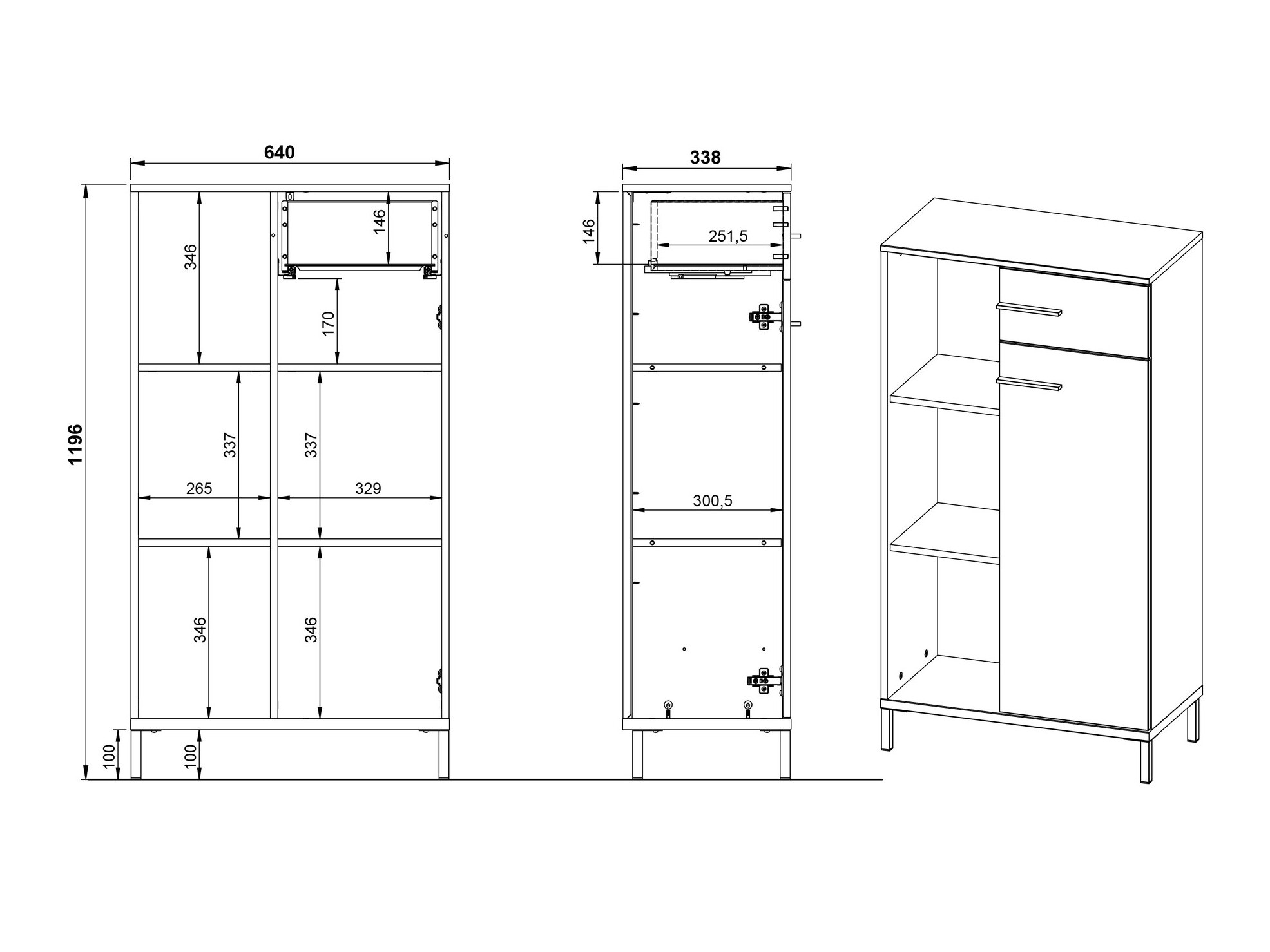 Conjunto para escritório em casa Solaro 104 (Caxemira)