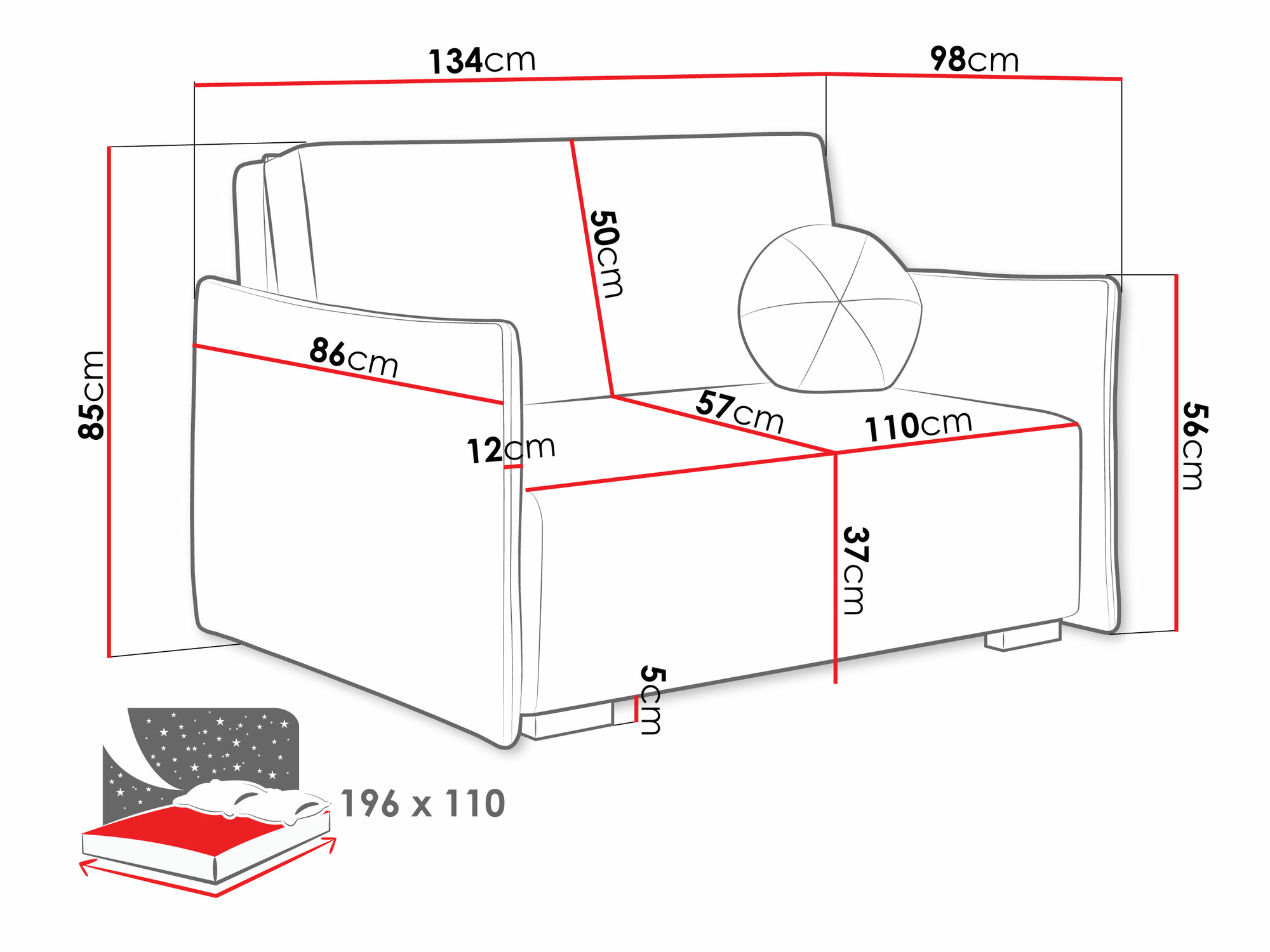 Sofá cama Columbus 221 (Soul 8)
