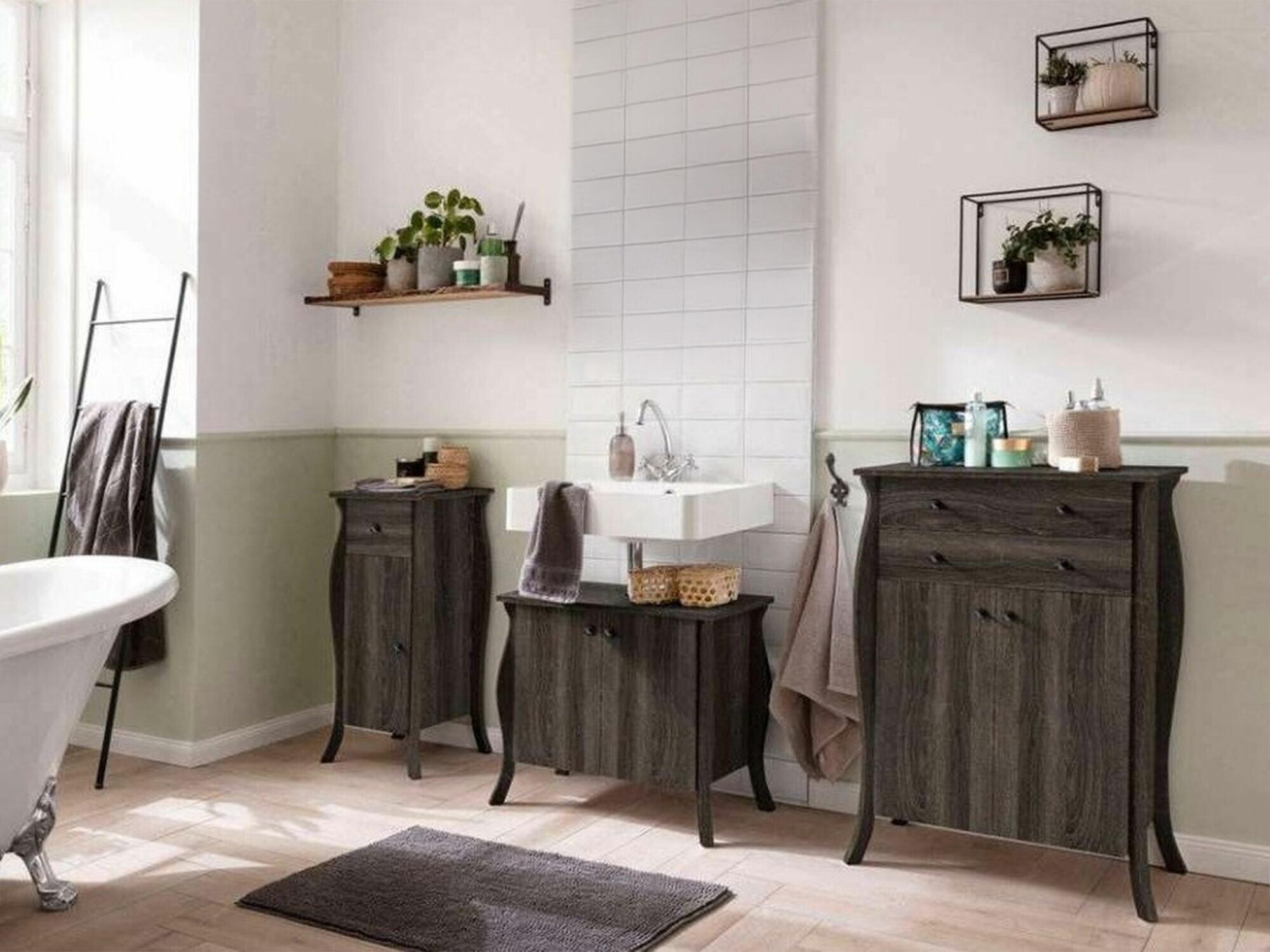 Conjunto para casa de banho Ophtole 106 (Carvalho cinza)