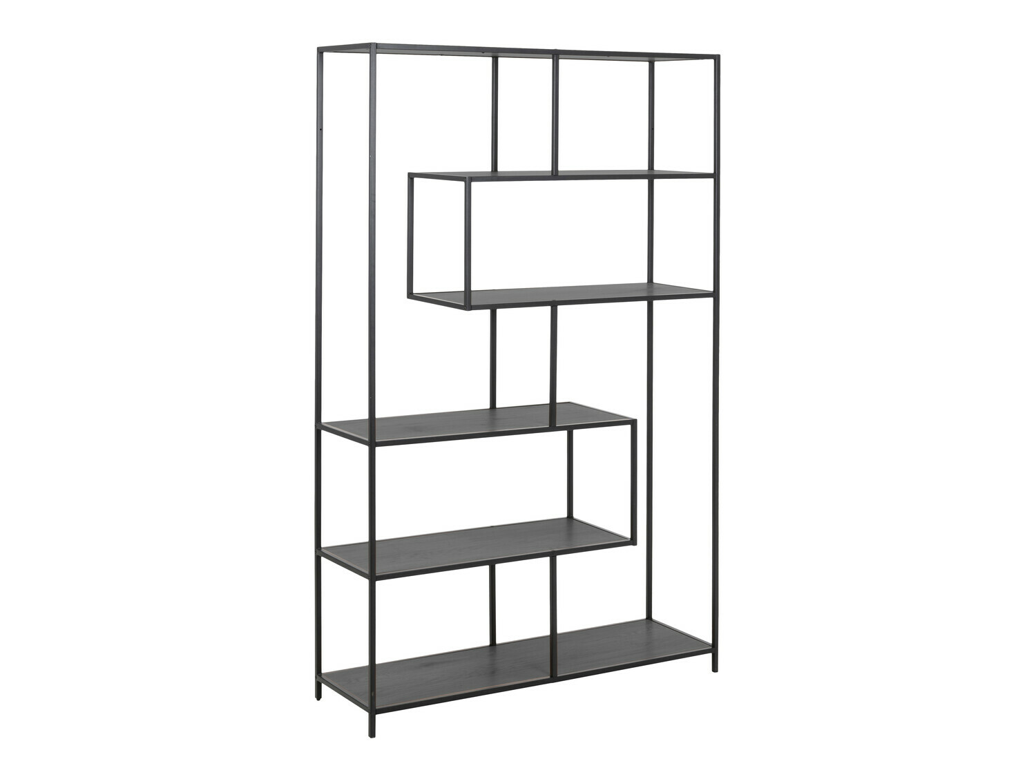 Estante Norsica Sevferi 134 (Madeira de freixo escura + Preto)