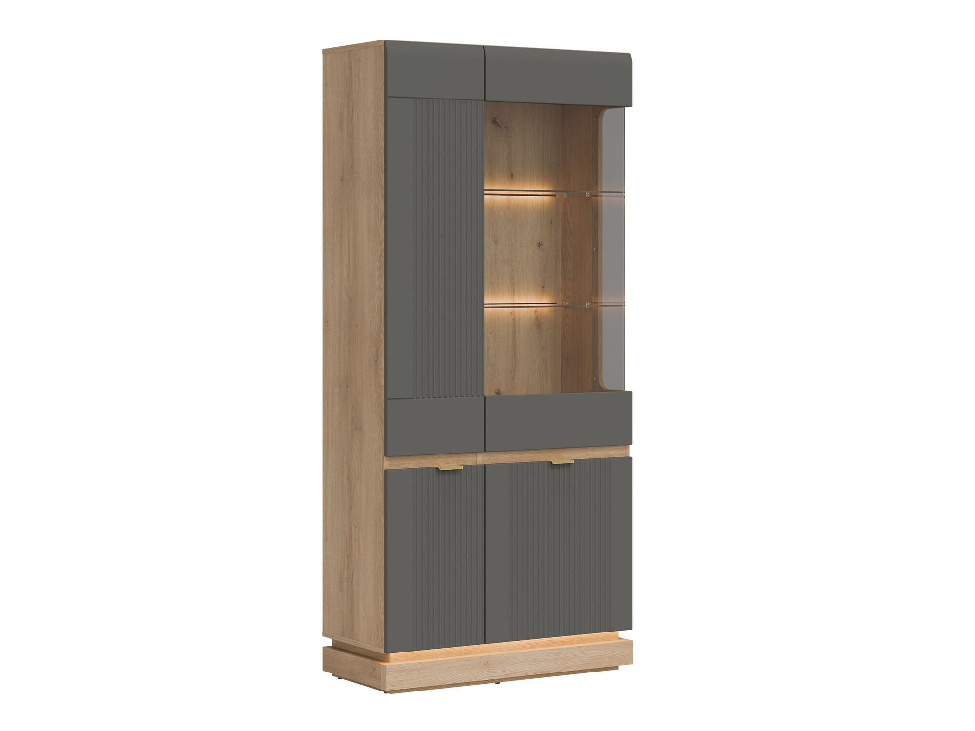 Estante Teselbu 111 (Cinzento + Carvalho)