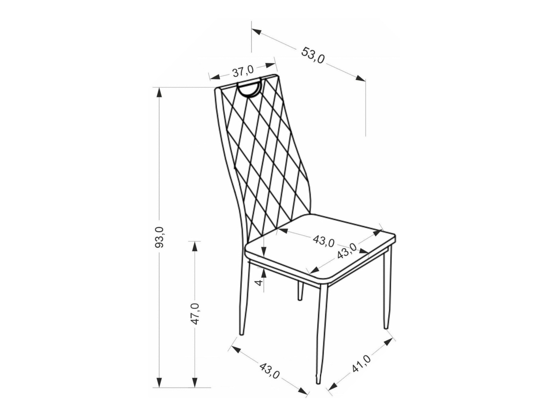 Cadeira Houston 1952 (Preto)