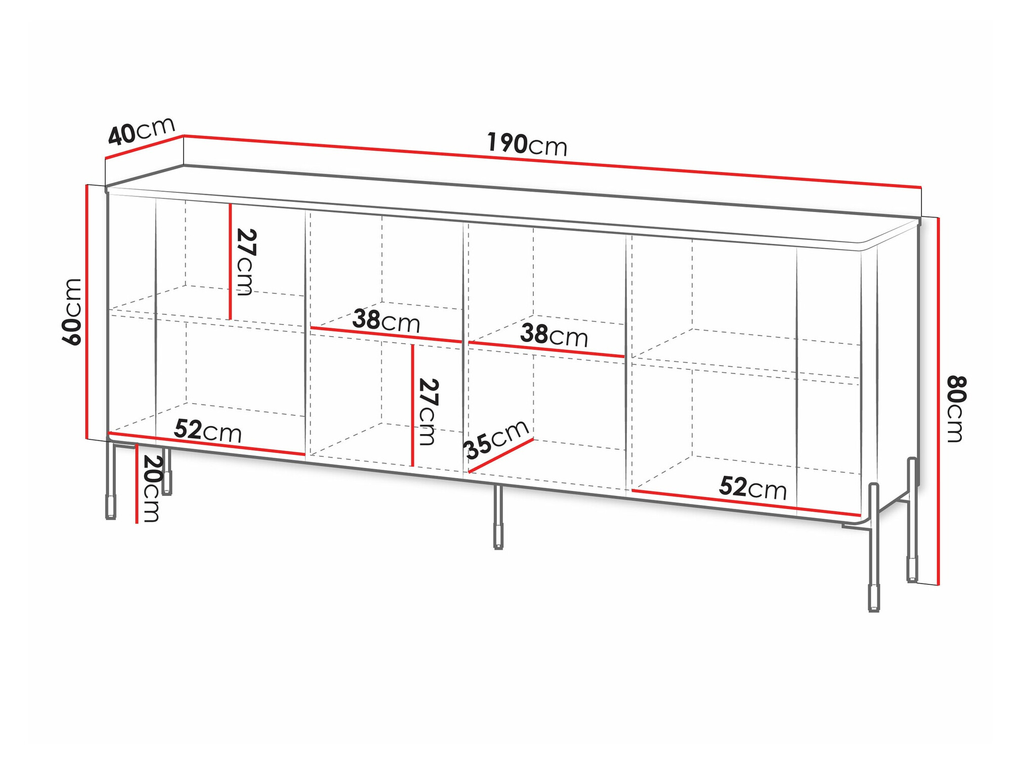 Aparador Nobilitas I (Caxemira)