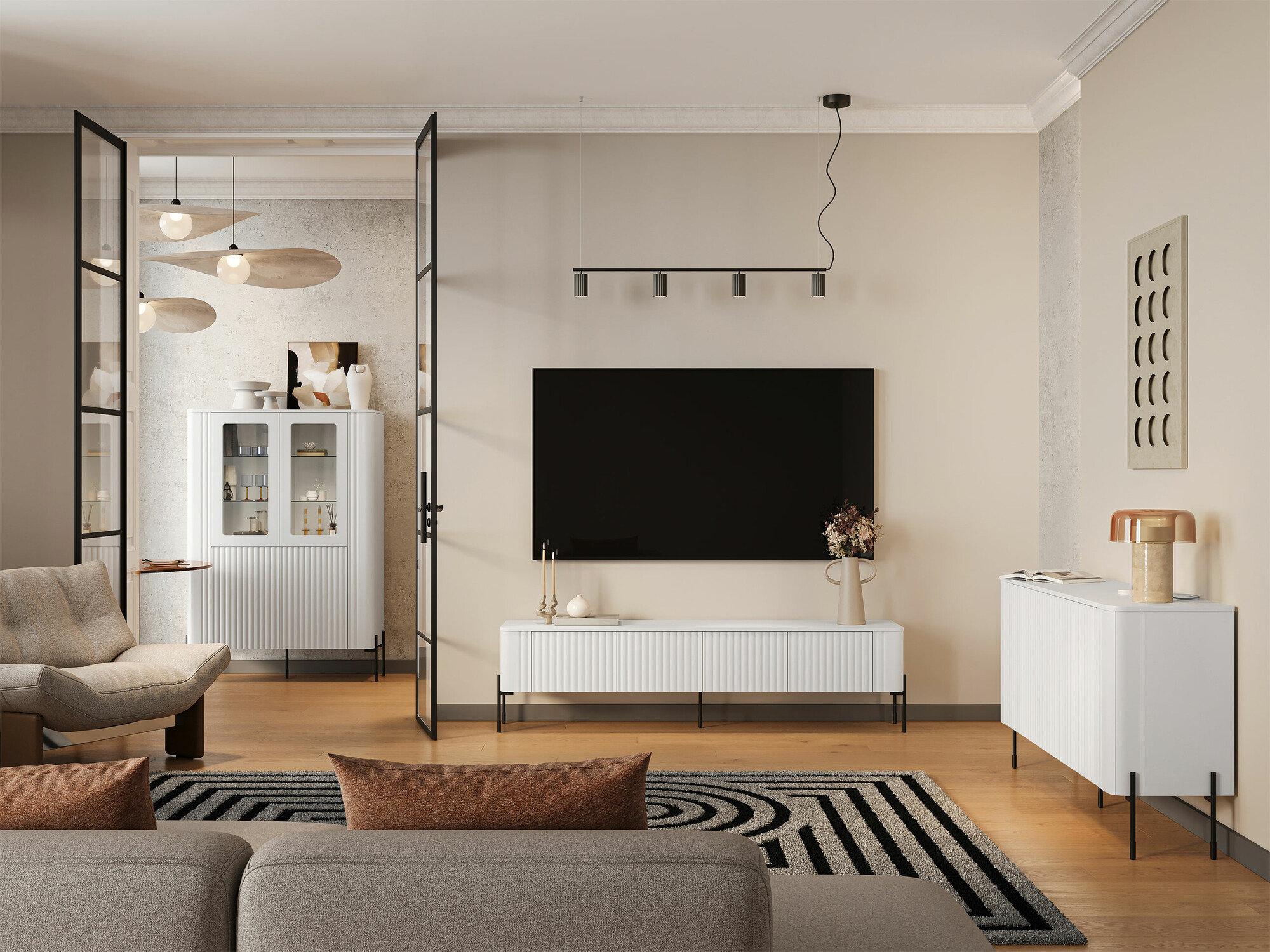Conjunto para sala de estar Nobilitas (Branco)