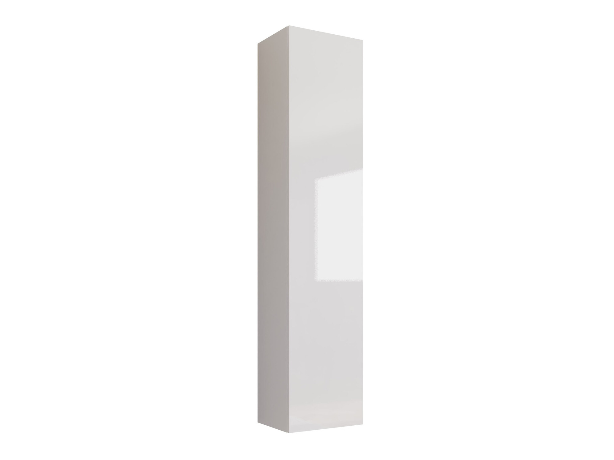 Estante de parede Vilrin II (Branco + Branco brilhante)