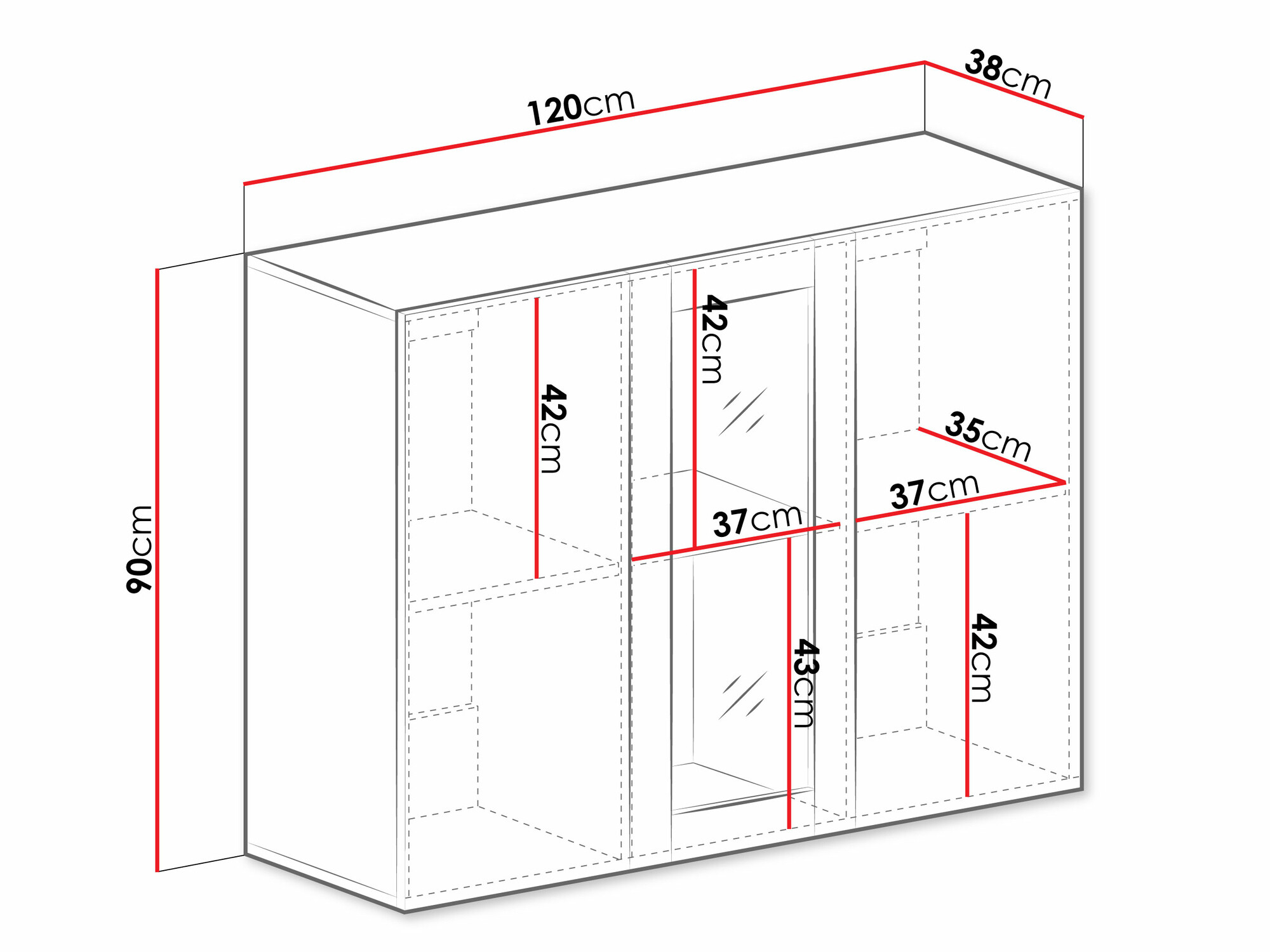 Armário suspenso Venenou 126