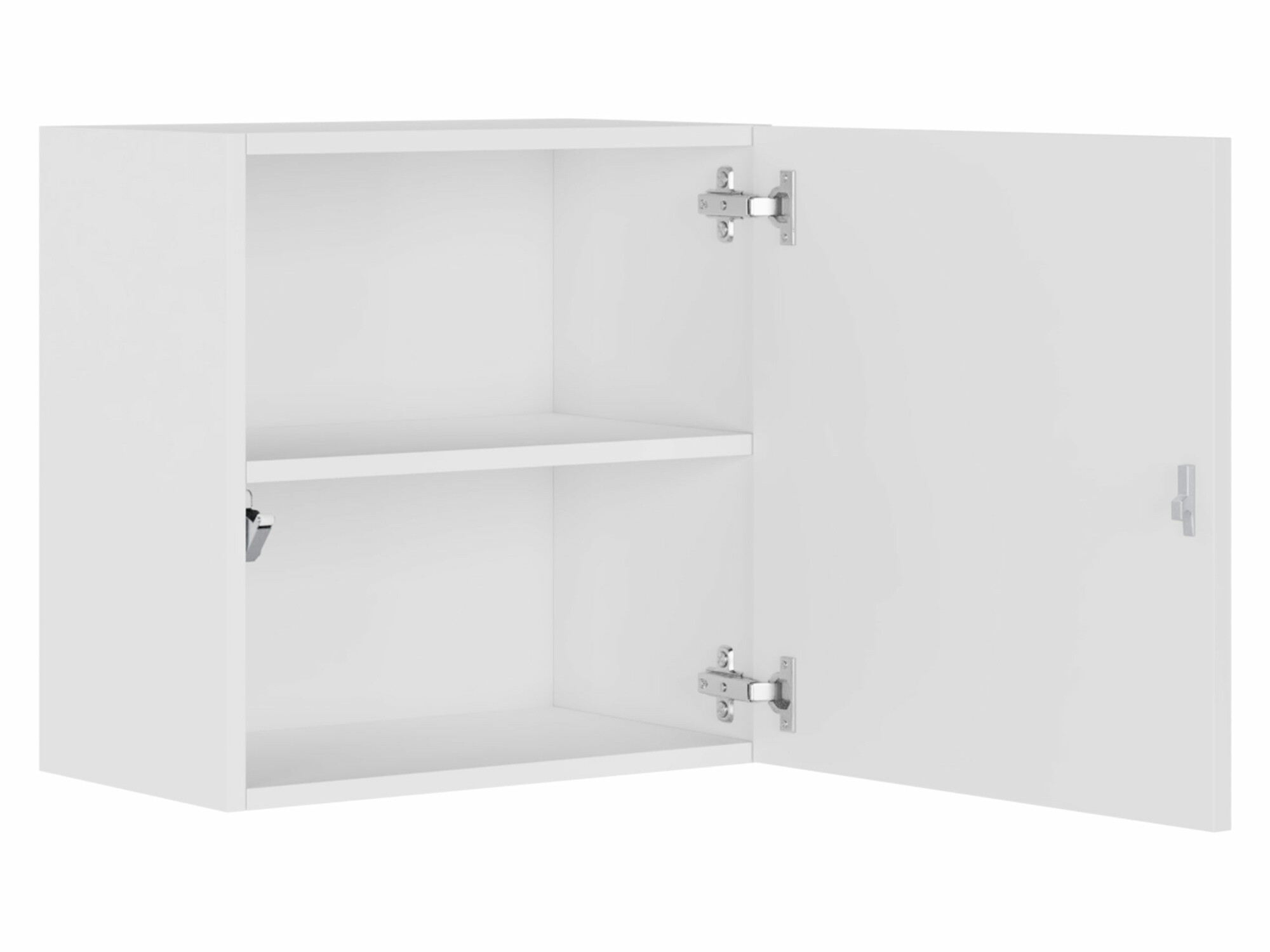 Armário suspenso Vilrin I (Branco + Branco brilhante)